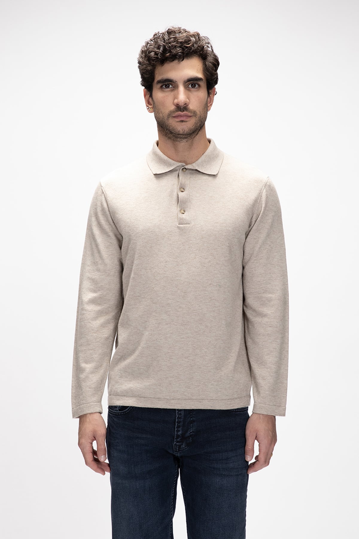 KUGER POLO POLO NECK JUMPER BEJ BELİRTİLMEMİŞ MAN KNITWEAR KUGER POLOKUGER POLO