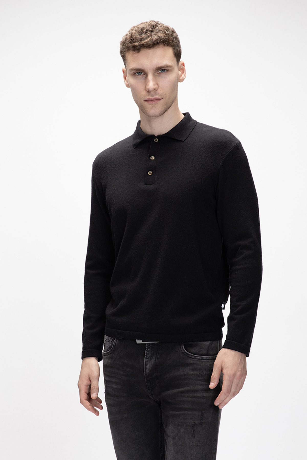 KUGER POLO POLO NECK JUMPER SİYAH BELİRTİLMEMİŞ MAN KNITWEAR KUGER POLOKUGER POLO
