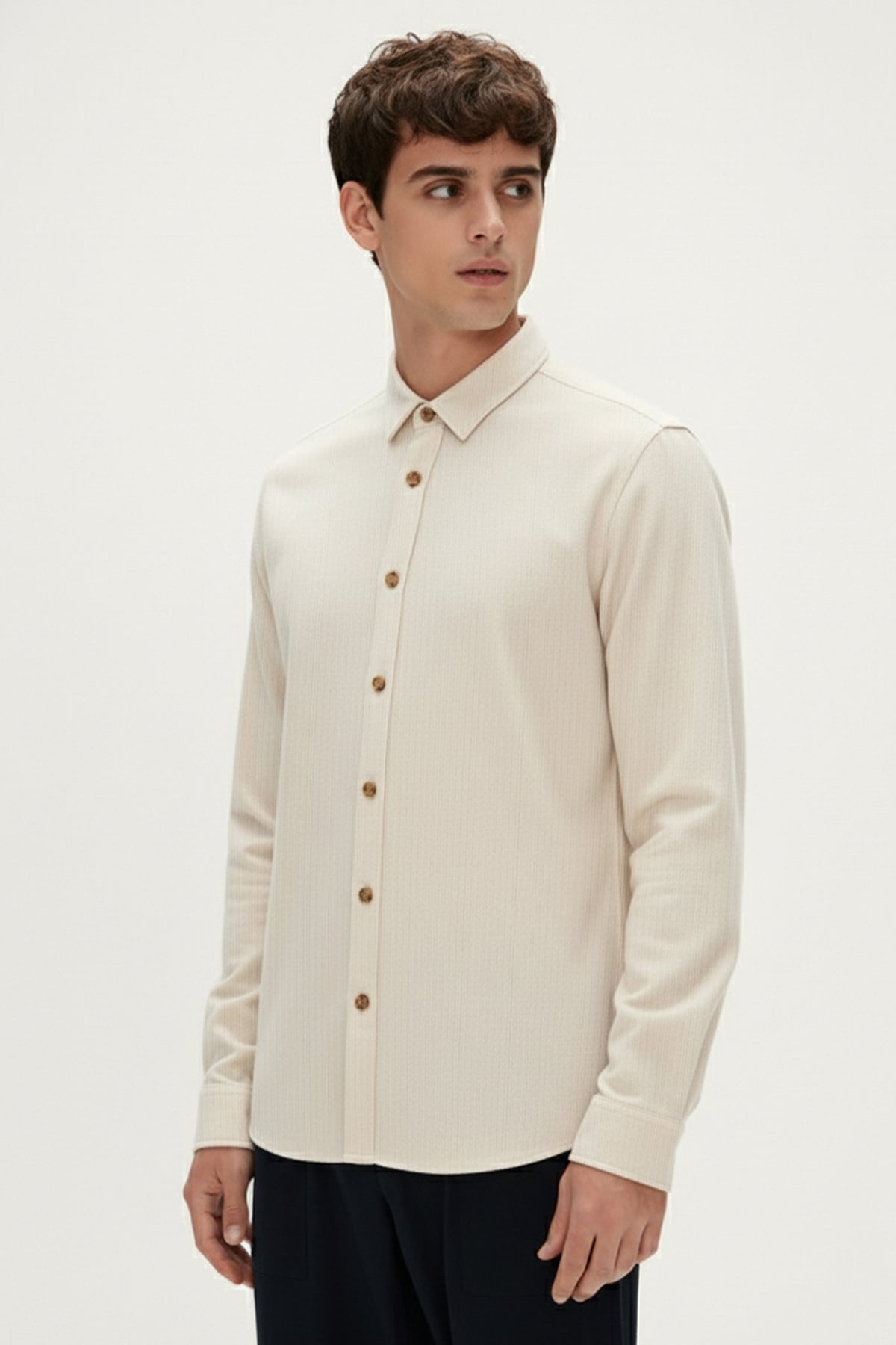 FRUITY SHIRT BASIC SHIRT BEYAZ DÜĞMELİ MAN SHIRT FRUITY SHIRTFRUITY SHIRT