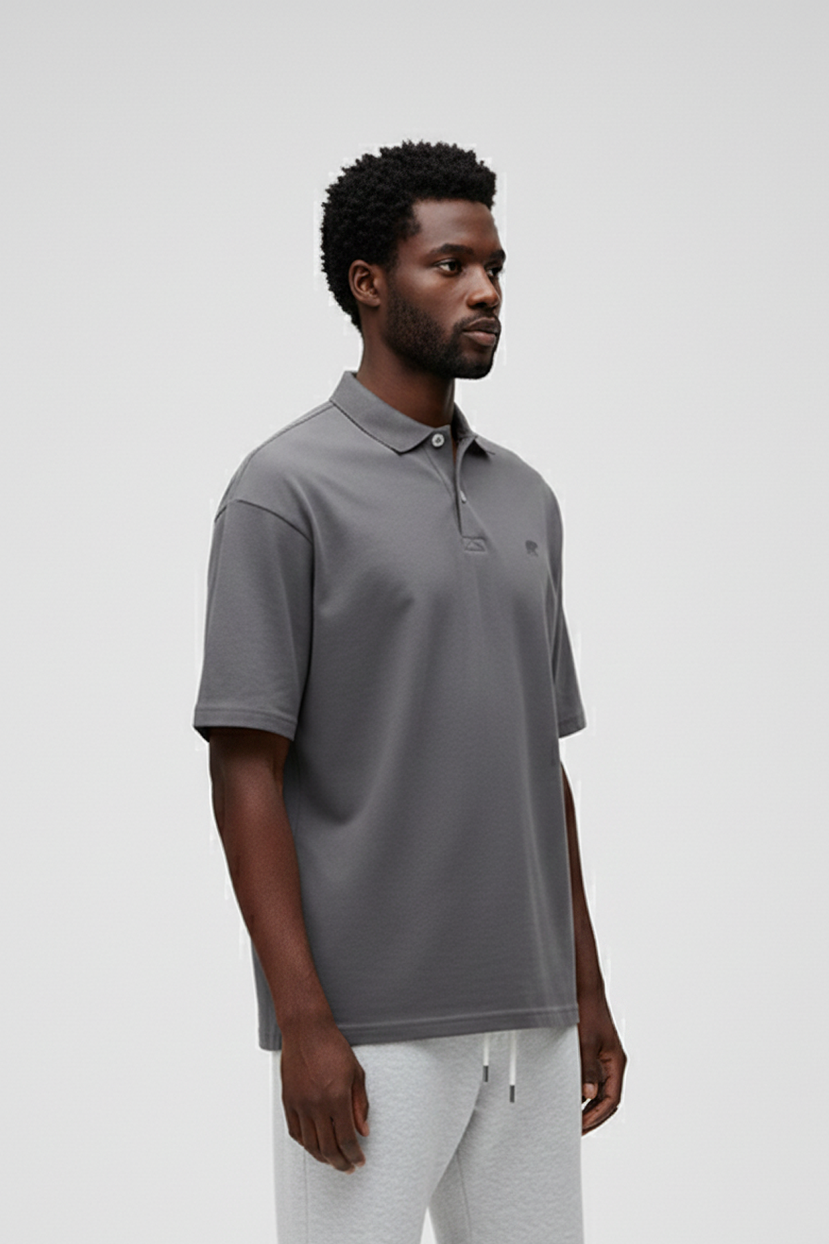 City Walker Asfalt Polo Yaka Erkek Tişört