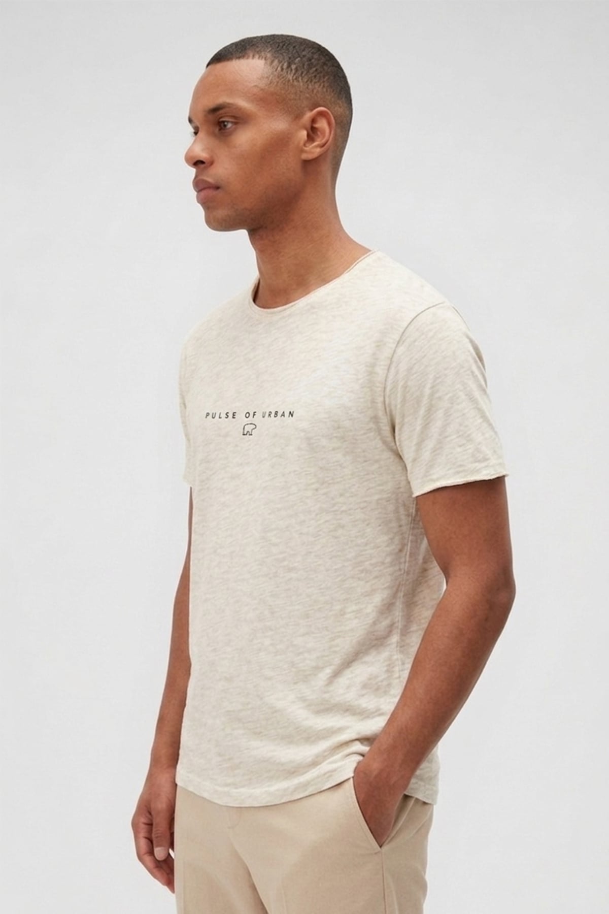 PULSE T-SHIRT PRINTED T-SHIRT BEYAZ  MAN T-SHIRT PULSE T-SHIRTPULSE T-SHIRT