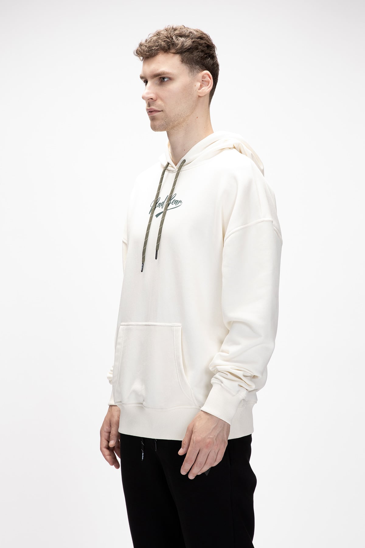 York Marshmallow Kapüşonlu Oversize Erkek Baskılı Sweatshirt