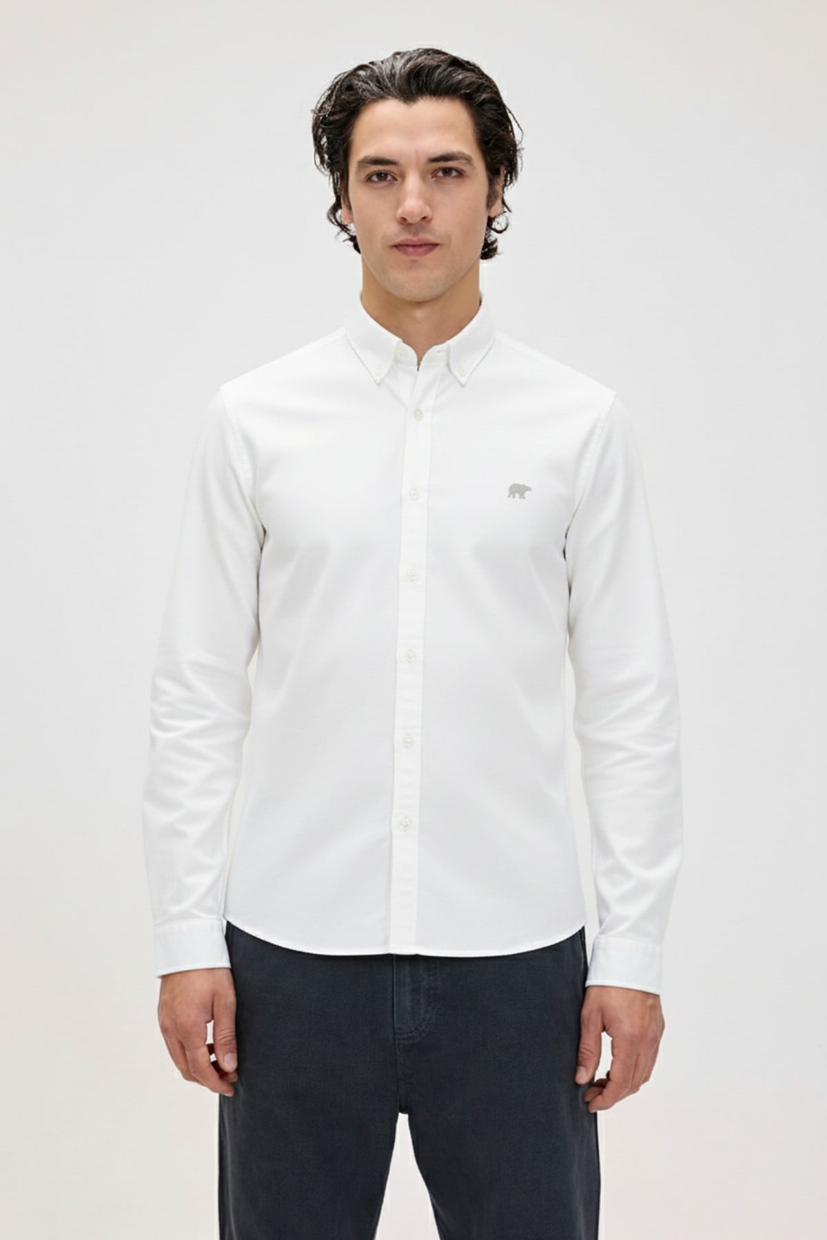 VICTOR BASIC SHIRT BASIC SHIRT BEYAZ DÜĞMELİ MAN SHIRT VICTOR BASIC SHIRTVICTOR BASIC SHIRT
