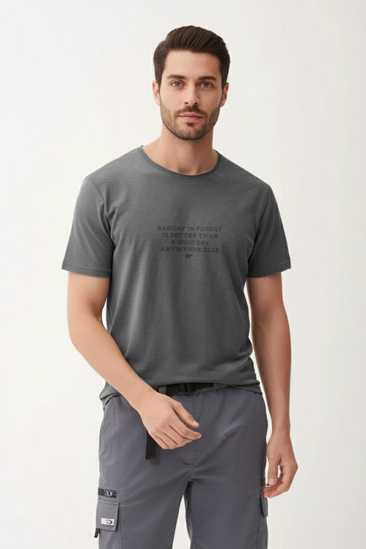 BAD DAY T-SHIRT PRINTED T-SHIRT ANTRASİT  MAN T-SHIRT BAD DAY T-SHIRTBAD DAY T-SHIRT