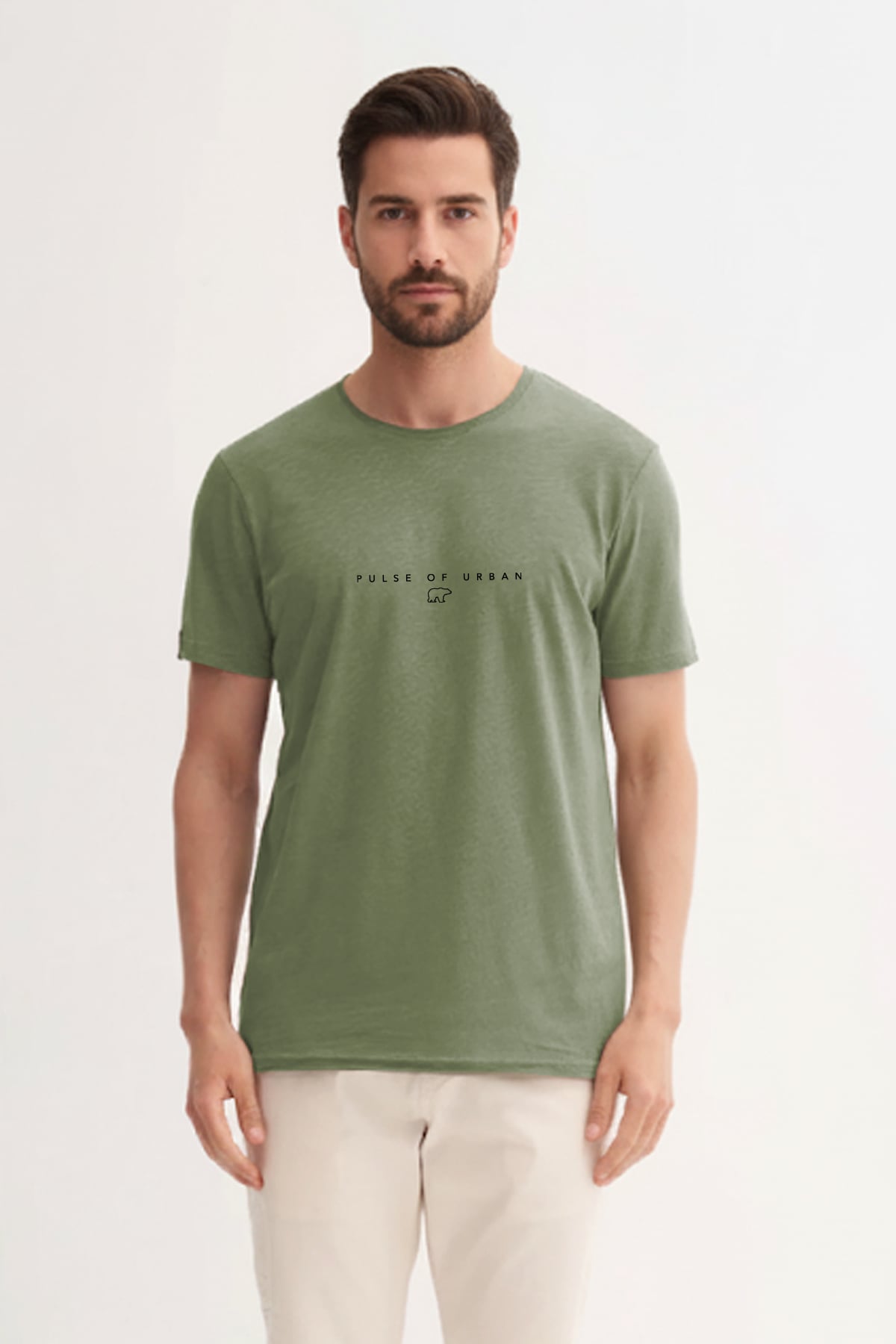 PULSE T-SHIRT PRINTED T-SHIRT SOLUK YEŞİL  MAN T-SHIRT PULSE T-SHIRTPULSE T-SHIRT