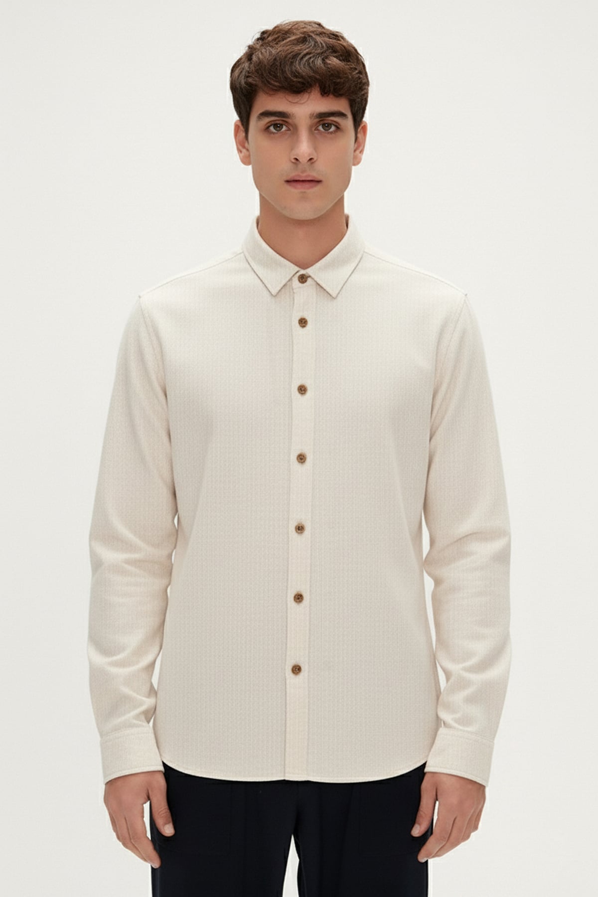 FRUITY SHIRT BASIC SHIRT BEYAZ DÜĞMELİ MAN SHIRT FRUITY SHIRTFRUITY SHIRT