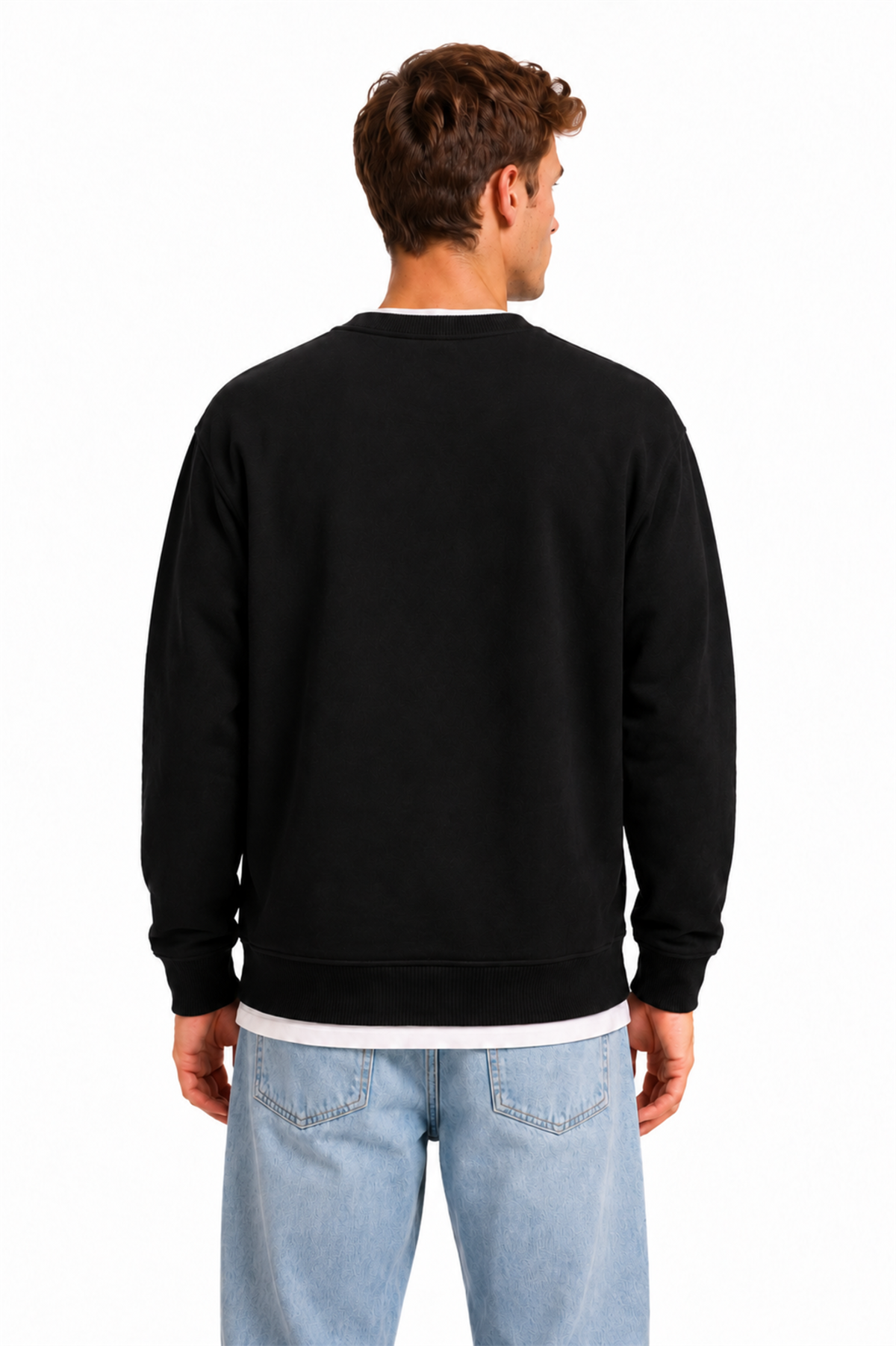 Outlands Siyah Basic Erkek Sweatshirt