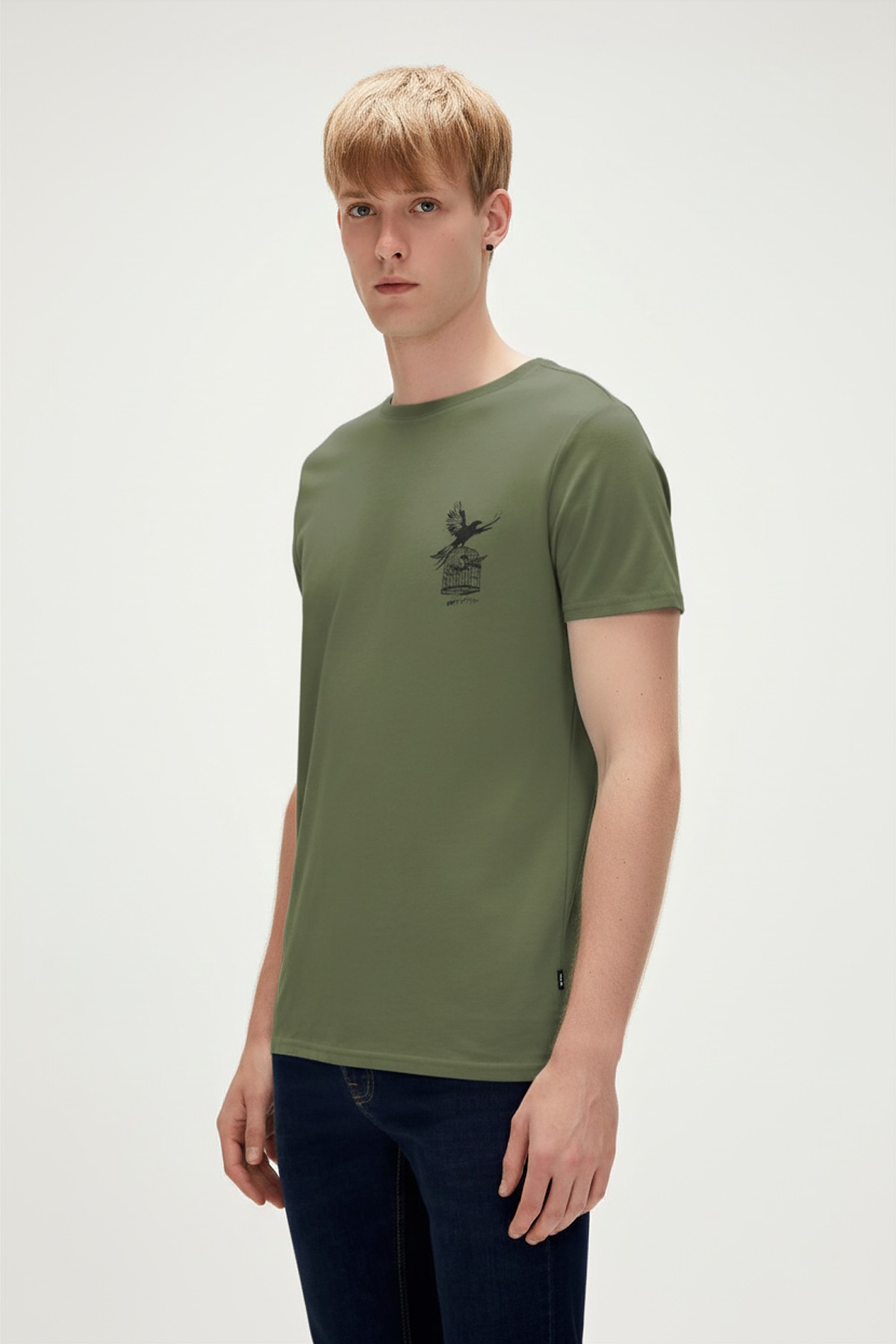 FISH DREAM T-SHIRT PRINTED T-SHIRT SOLUK YEŞİL  MAN T-SHIRT FISH DREAM T-SHIRTFISH DREAM T-SHIRT