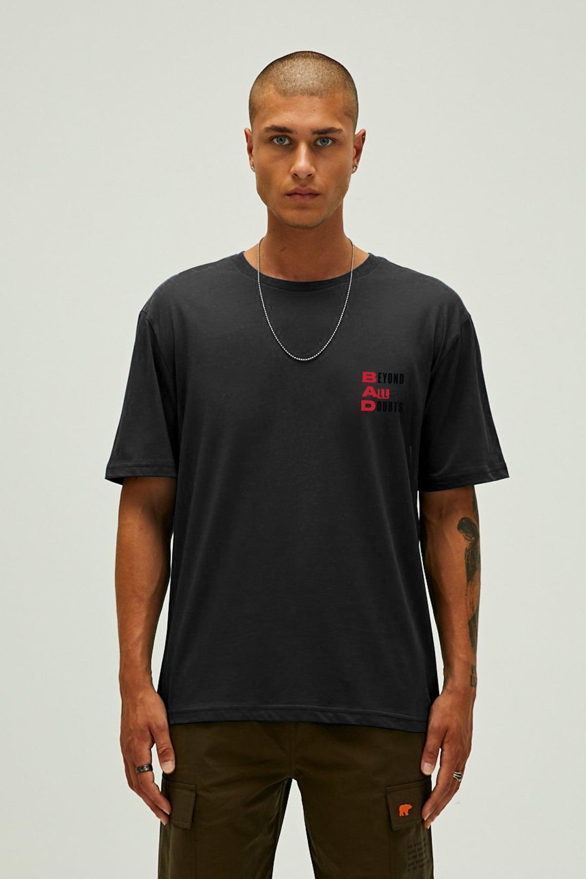 Beyond Siyah Erkek Baskılı Tişört