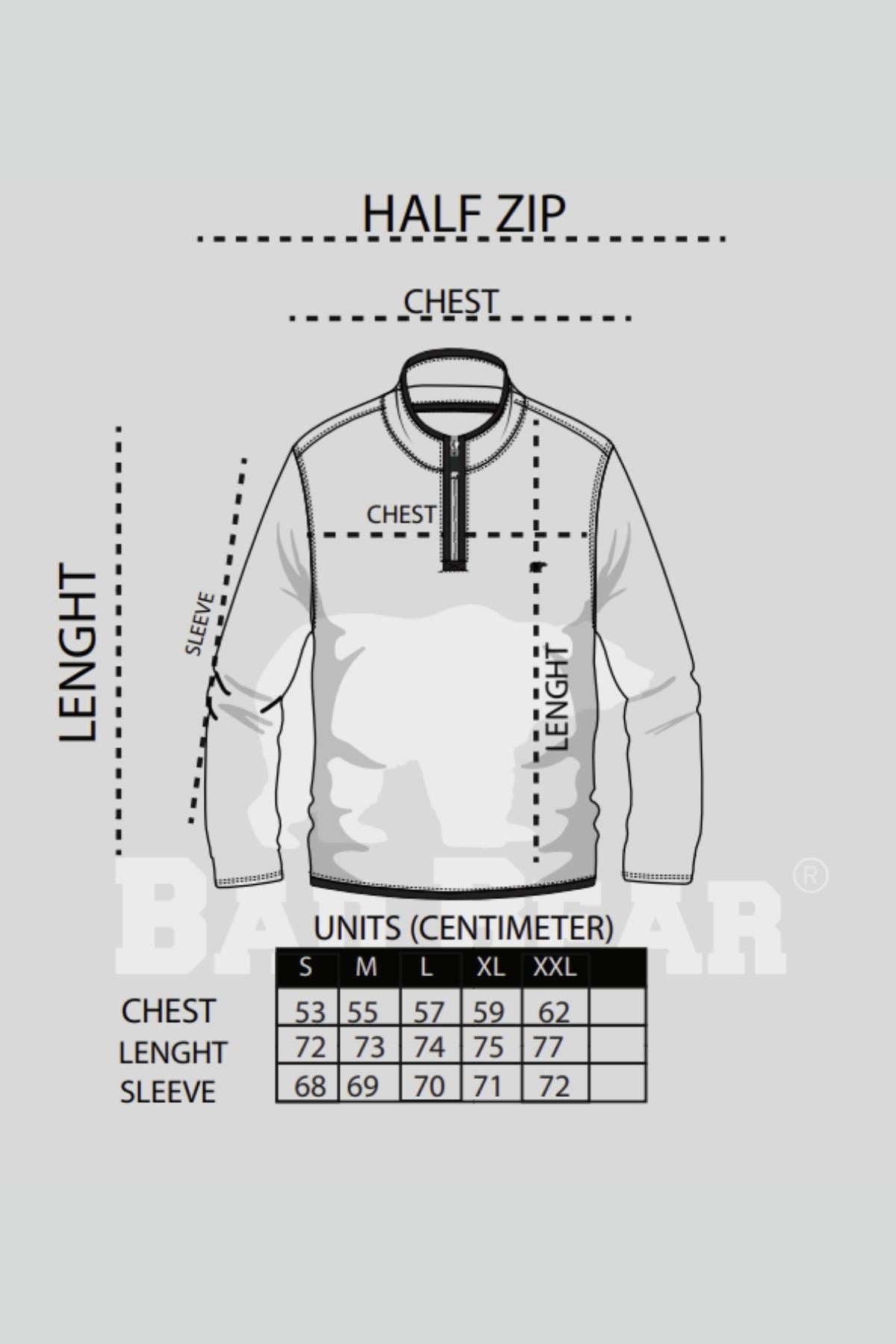 Afro Plush Half-Zip Antrasit Erkek Peluş Sweatshirt