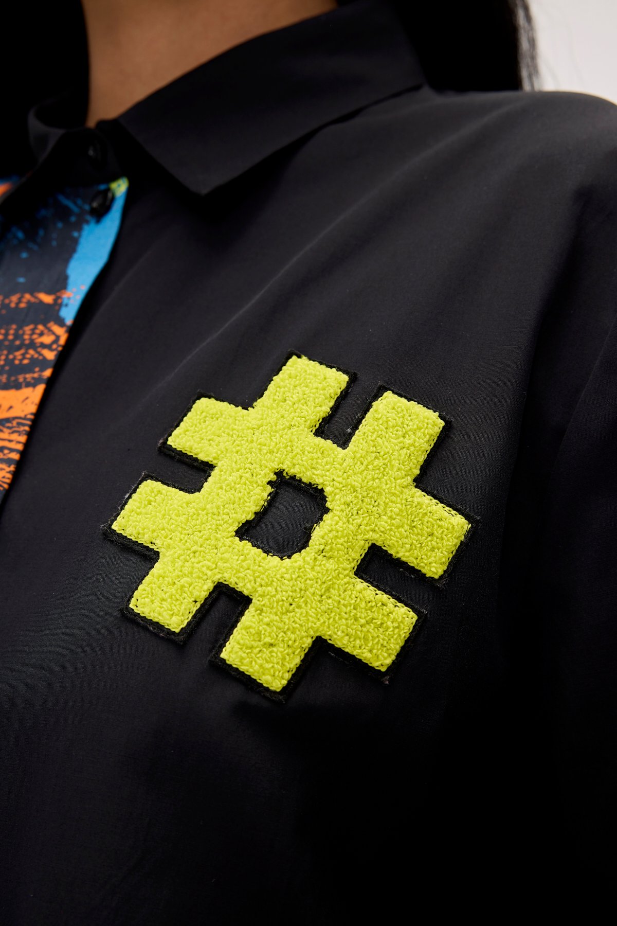 Anastasia Siyah Kadın Baskılı Gömlek