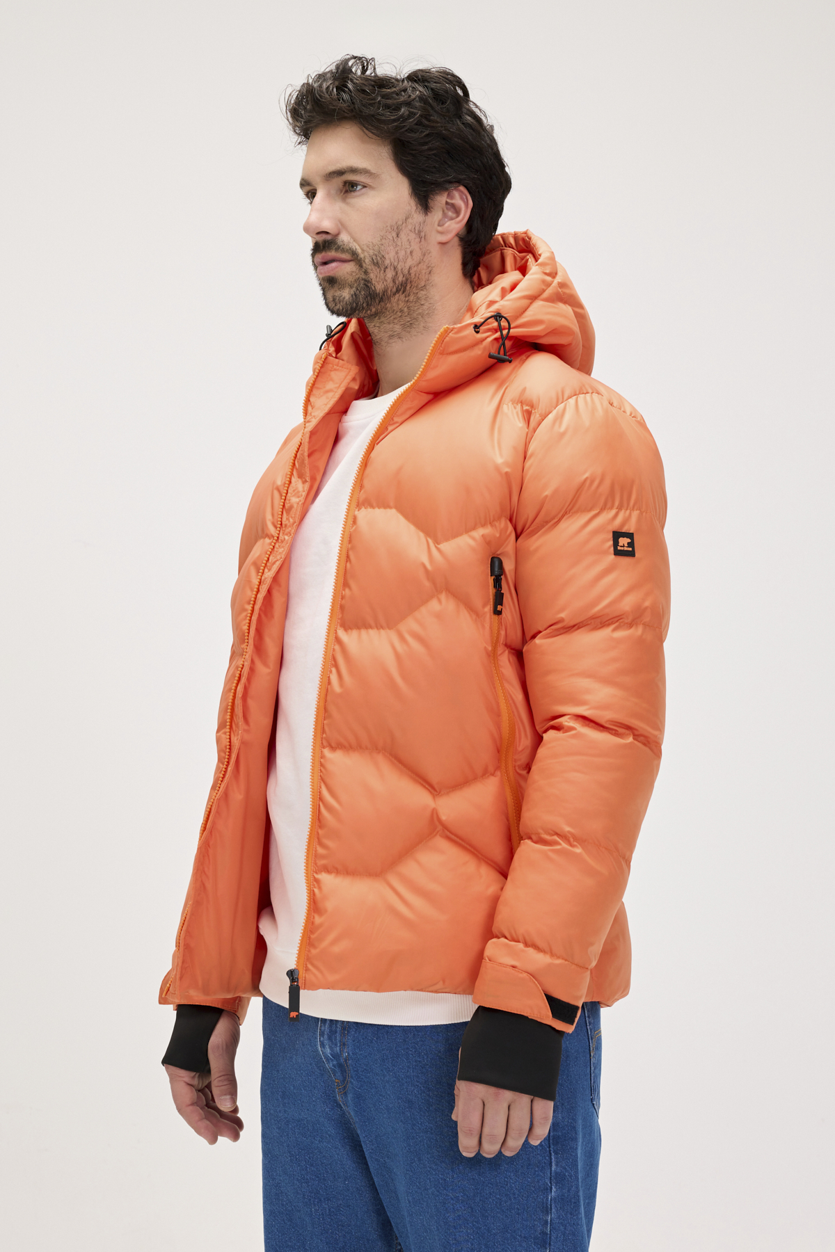 Axel Orange Mens Puffer Jacket
