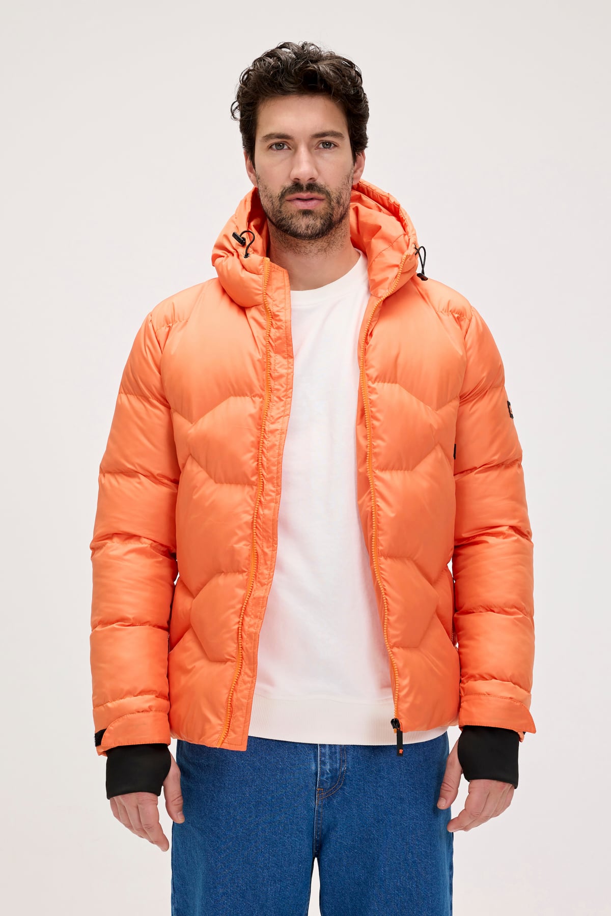 Axel Orange Mens Puffer Jacket