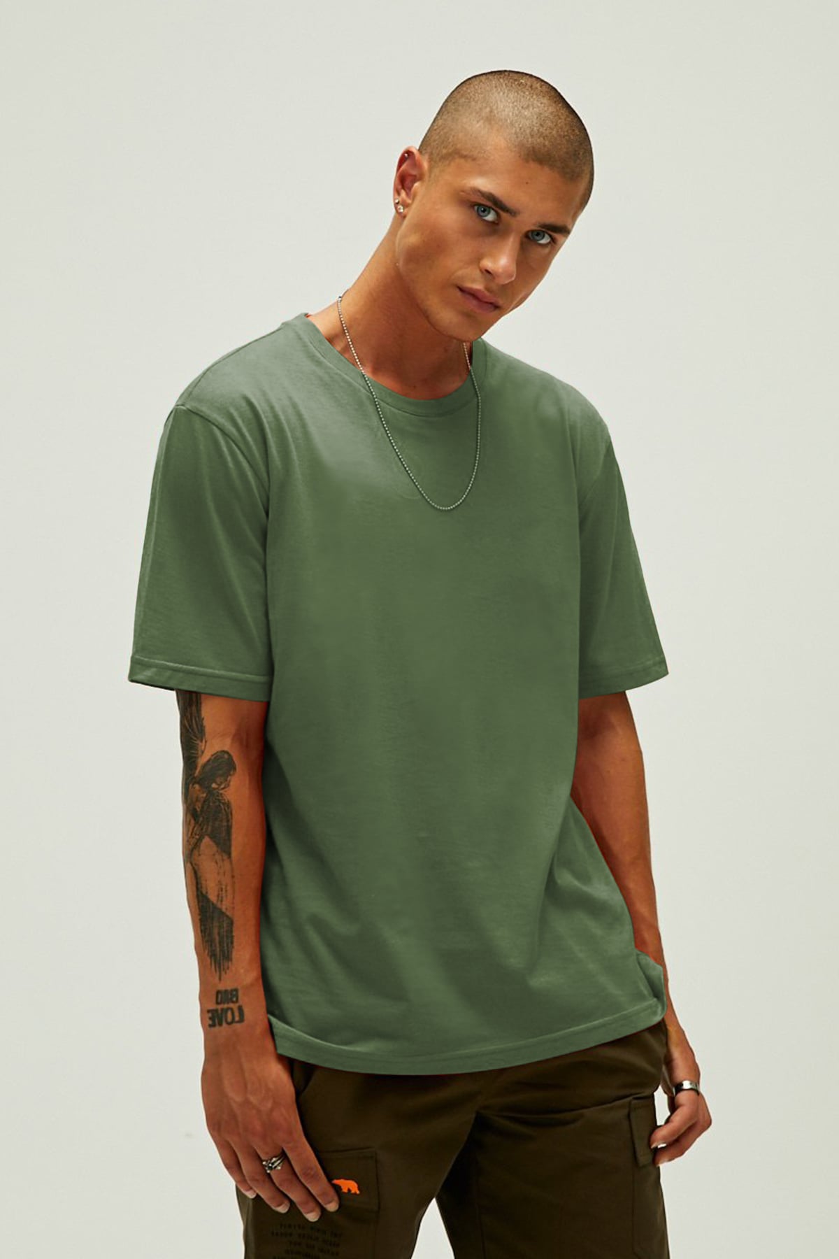 ROUTINE BASIC T-SHIRT BASIC T-SHIRT HAKİ  MAN T-SHIRT ROUTINE BASIC T-SHIRTROUTINE BASIC T-SHIRT