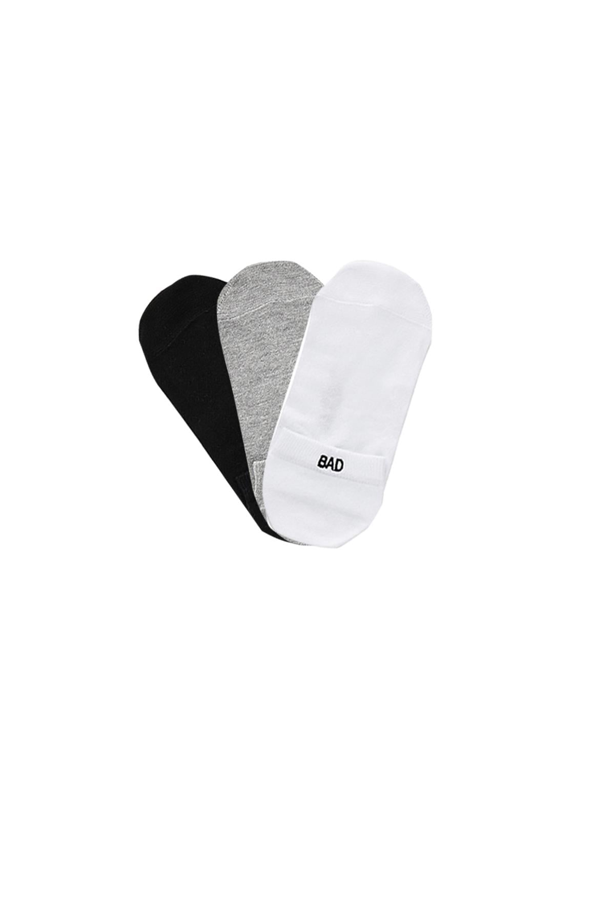 BAD ANKLE SOCKS 3-PACK SOCKS WHITE/GRAY MELANGE/NIGHT  UNISEX SOCKS BAD ANKLE SOCKS 3-PACKBAD ANKLE SOCKS 3-PACK