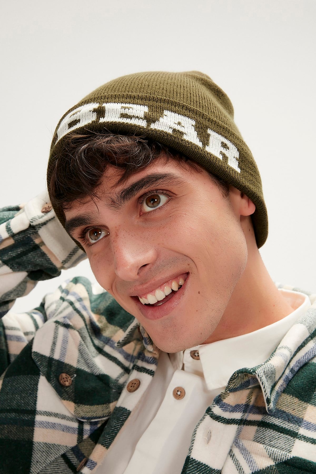 Brand Khaki Green Beanie