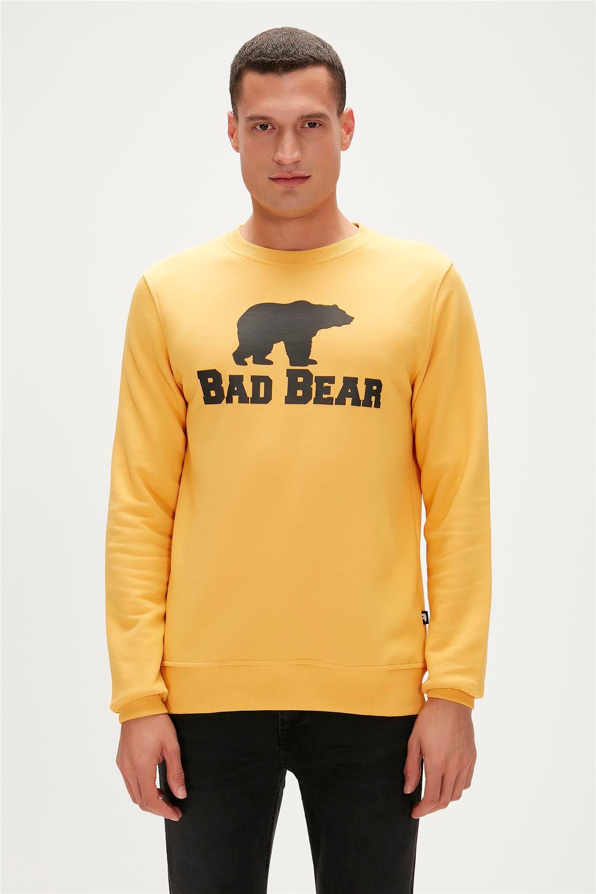 Bad Bear Crewneck Hardal Baskılı Erkek Sweatshirt
