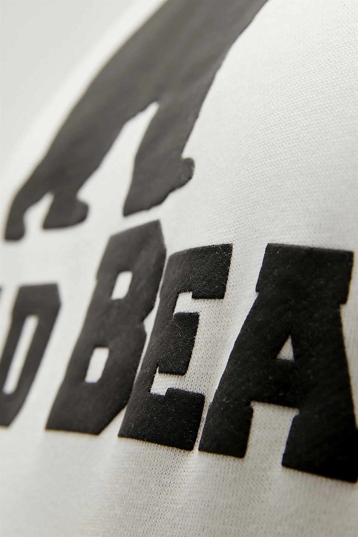 Bad Bear Crewneck Off-White Beyaz Baskılı Erkek Sweatshirt