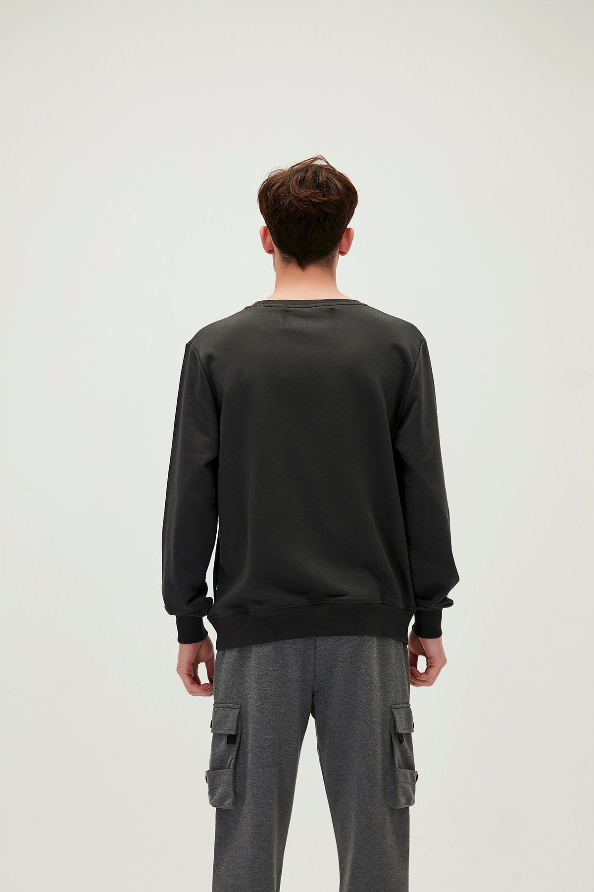 Bad Bear Crewneck Antrasit Baskılı Erkek Sweatshirt