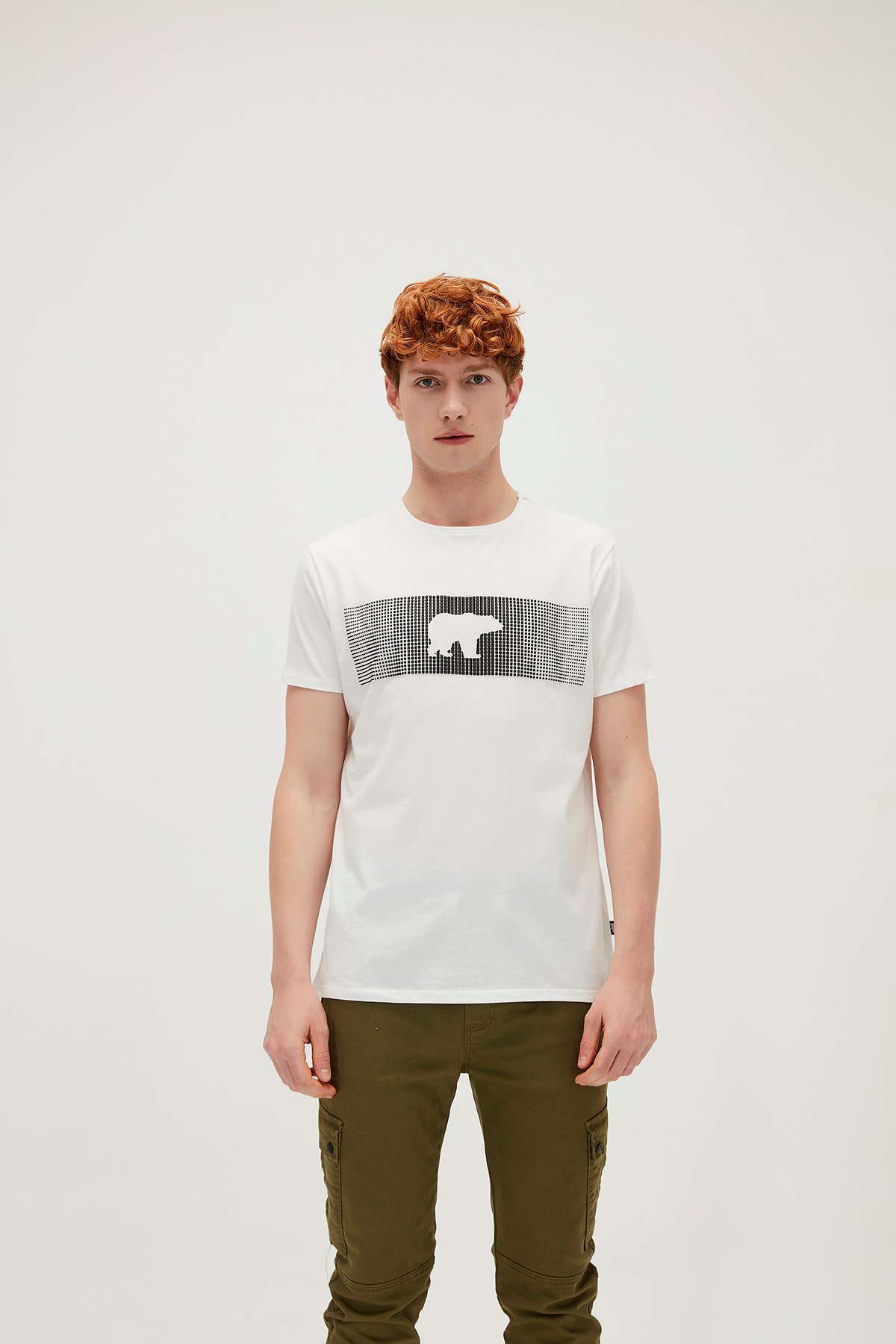 Fancy T-Shirt Off-White Beyaz 3D Baskılı Erkek Tişört