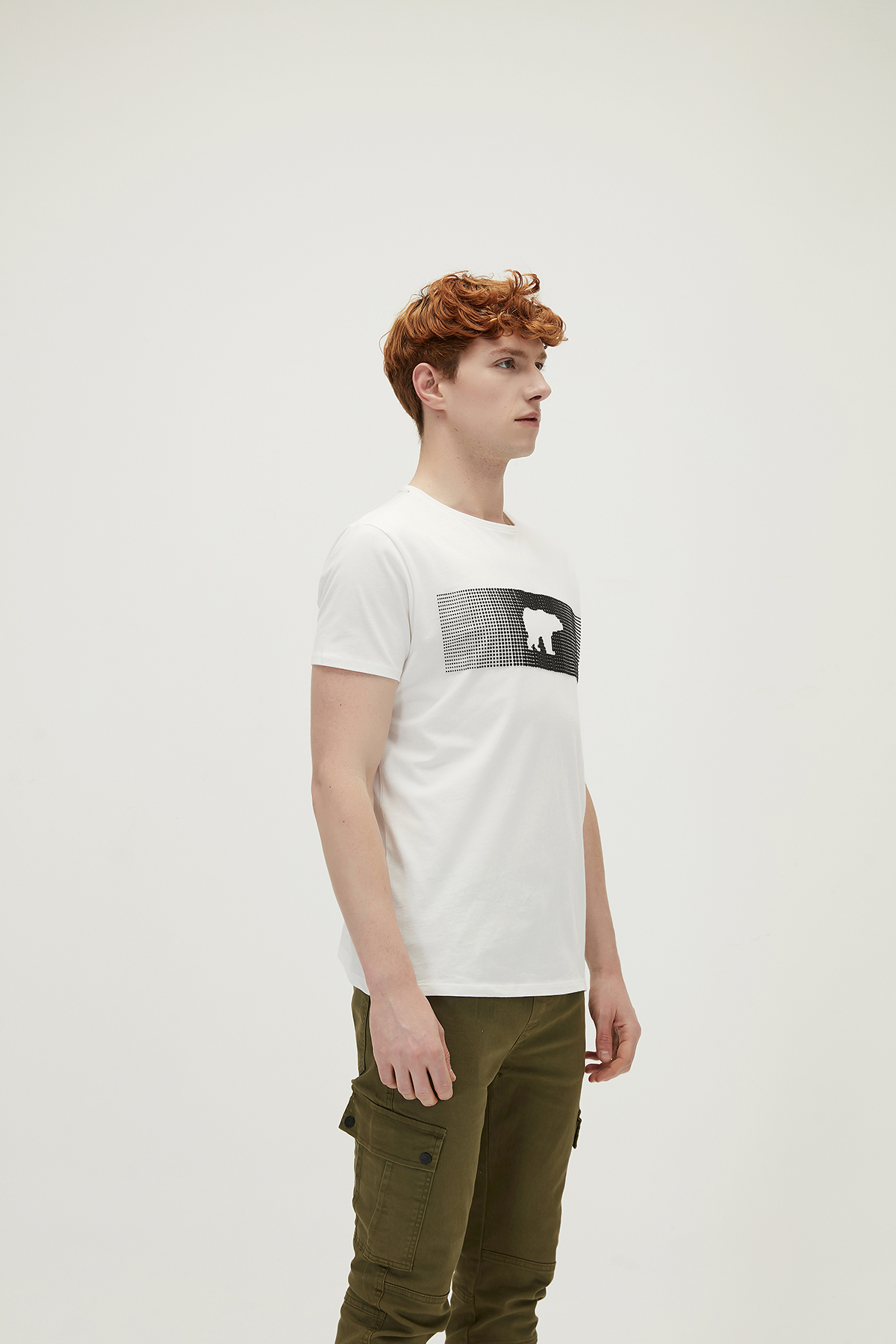 Fancy T-Shirt Off-White Beyaz 3D Baskılı Erkek Tişört