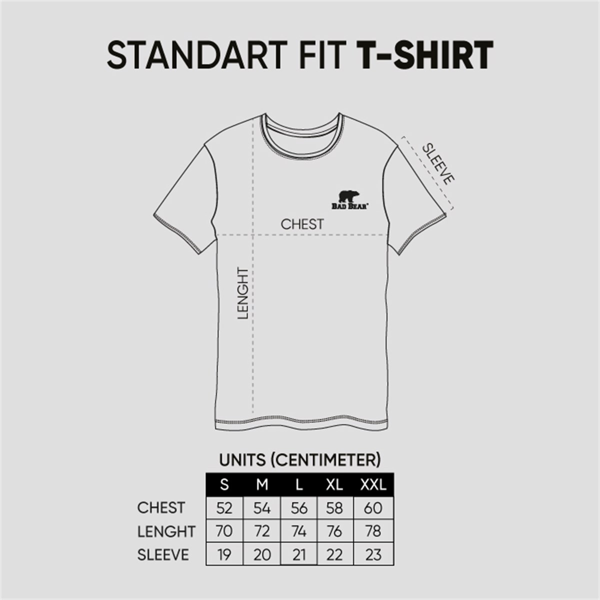 Bear Tee T-Shirt Midnight Siyah Logo Baskılı Erkek Tişört 