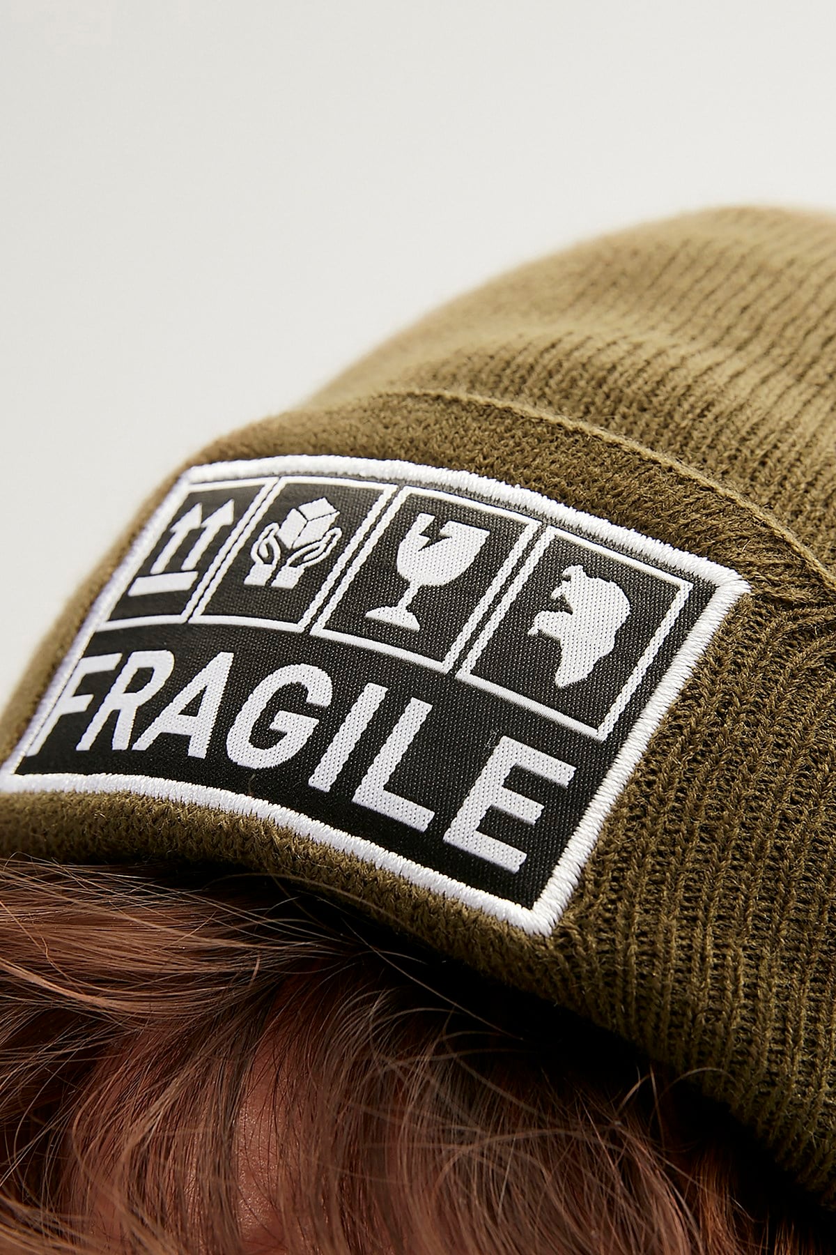 Fragile Khaki Beanie