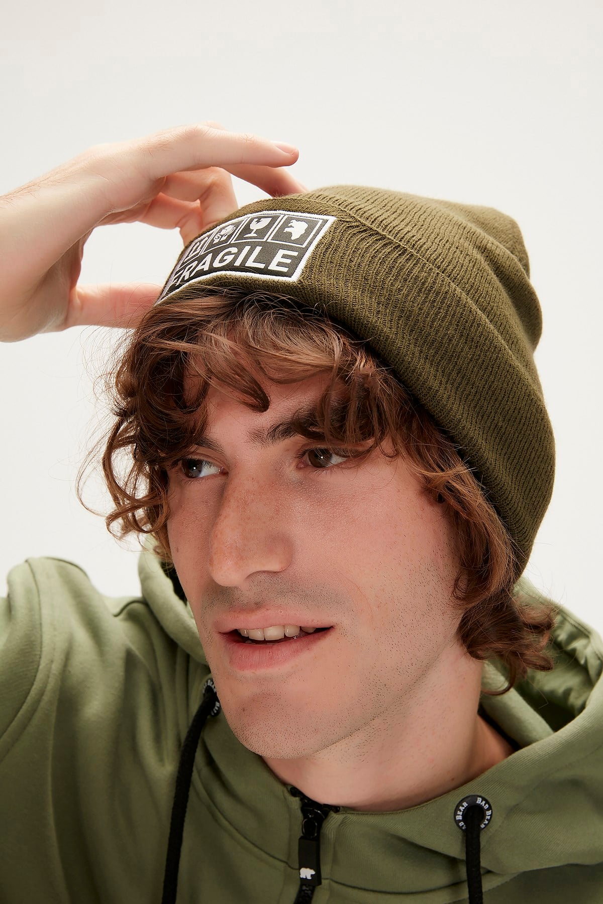 Fragile Khaki Beanie