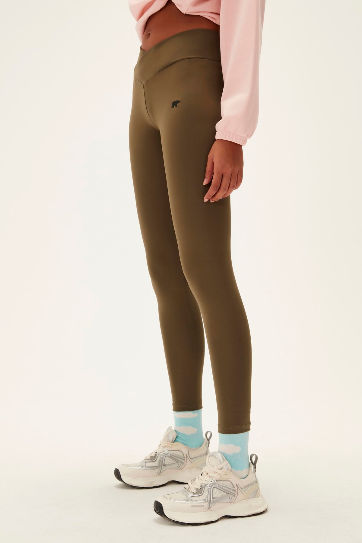 Asana Khaki Womens Tights