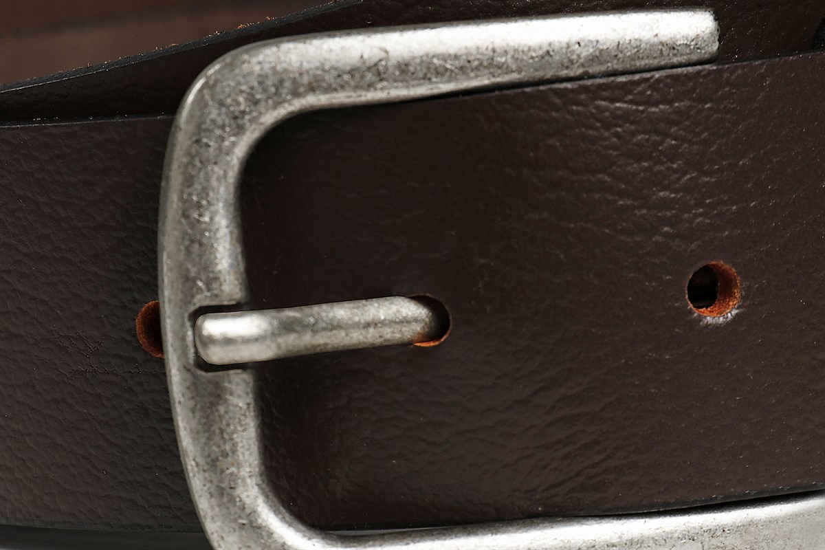 Point Leather Belt Brown