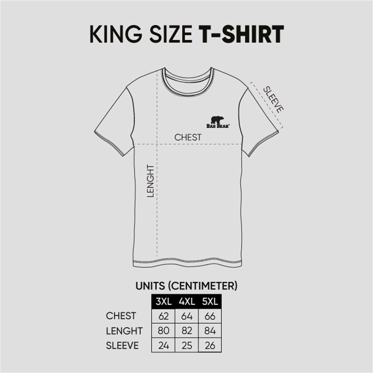 Bear Tee King Size Off-White Mens T-Shirt