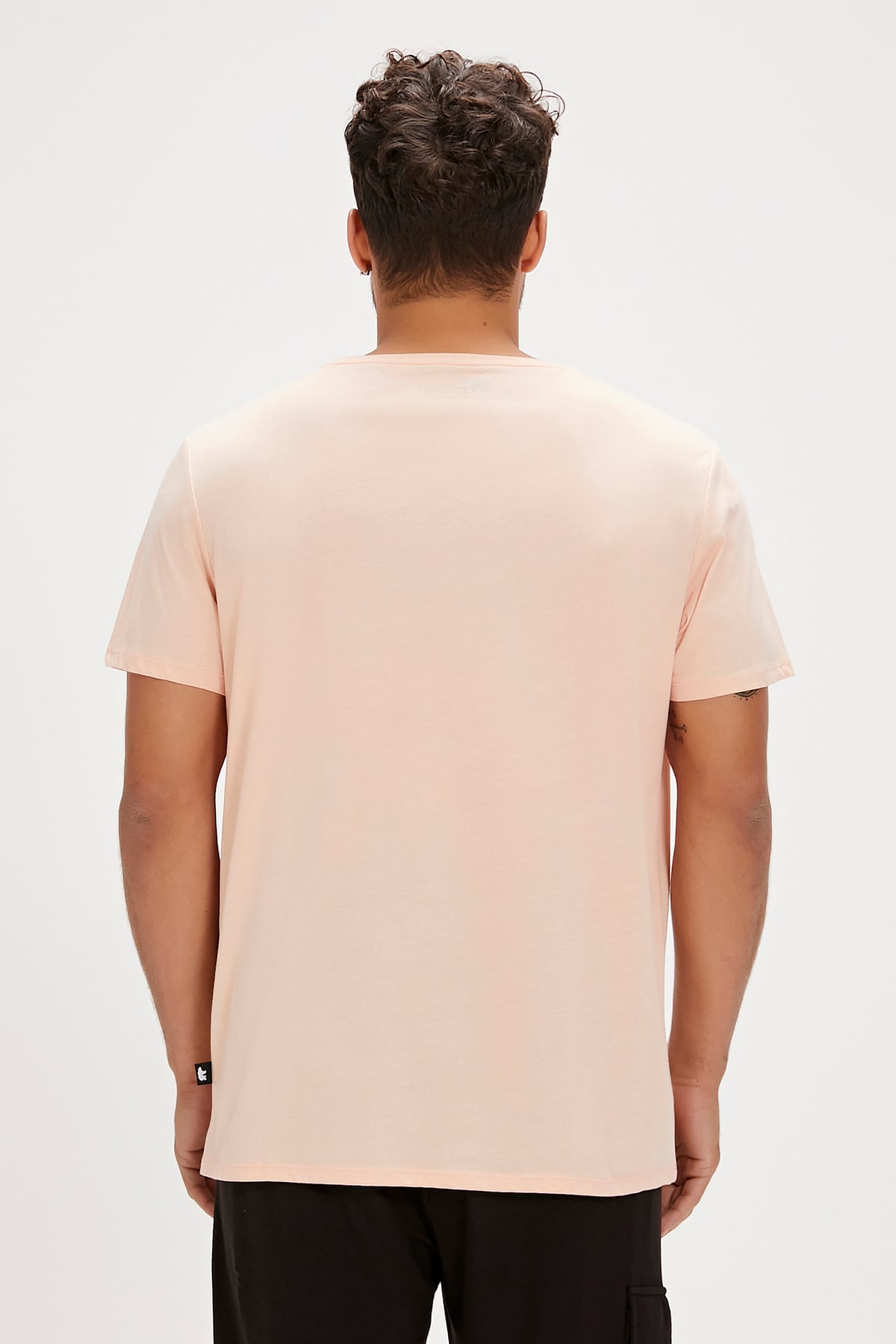 Bad Bear Tee Pembe Logo Baskılı Erkek Tişört