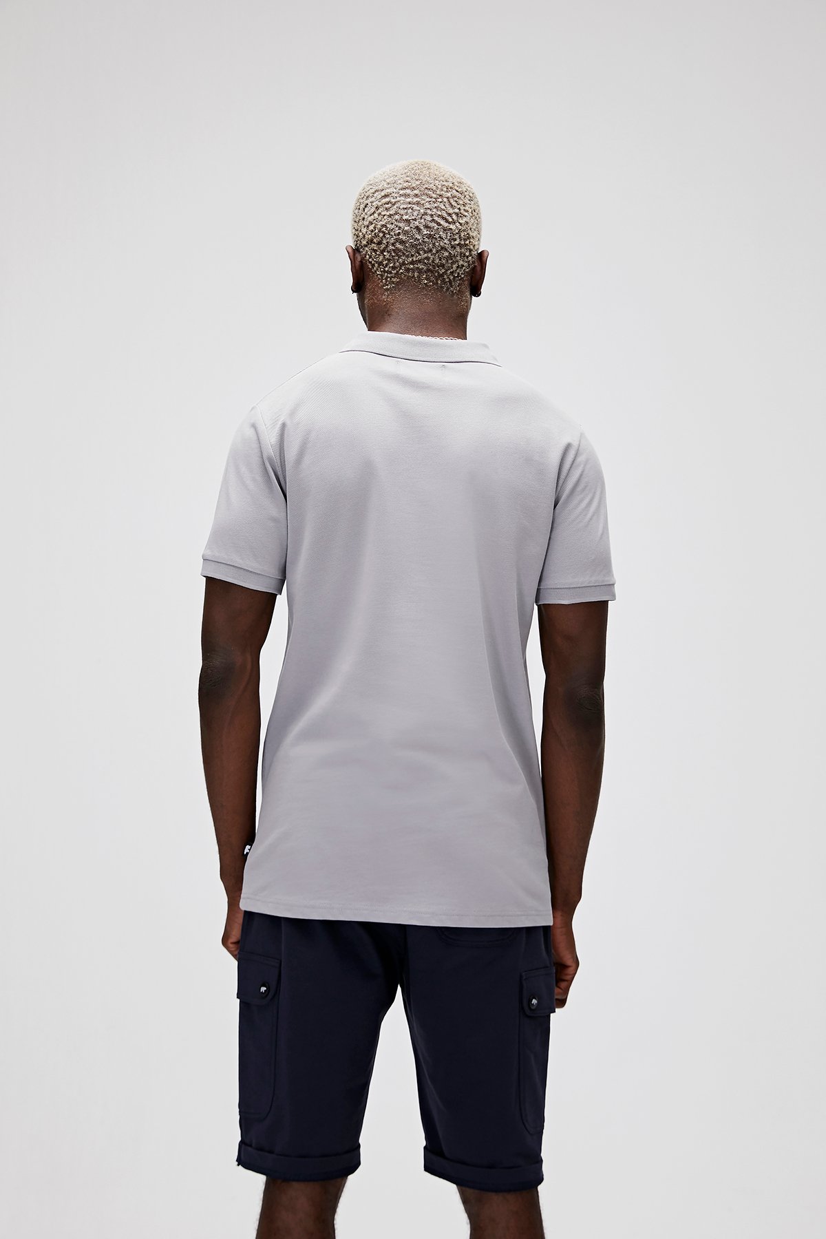 Stark Duman Gri Polo Yaka Erkek T-Shirt