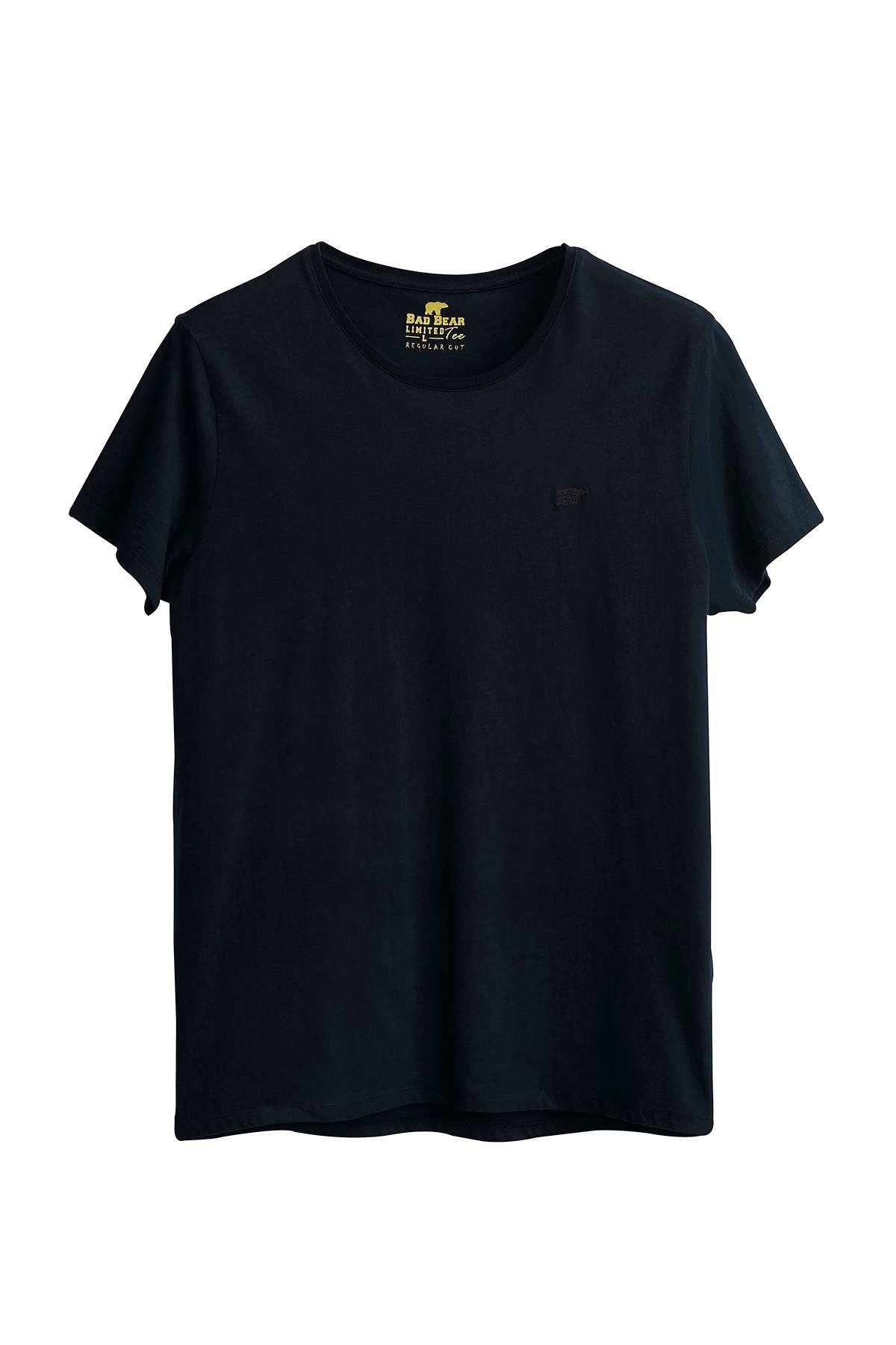 Solid T-Shirt Lacivert Basic Erkek Tişört 