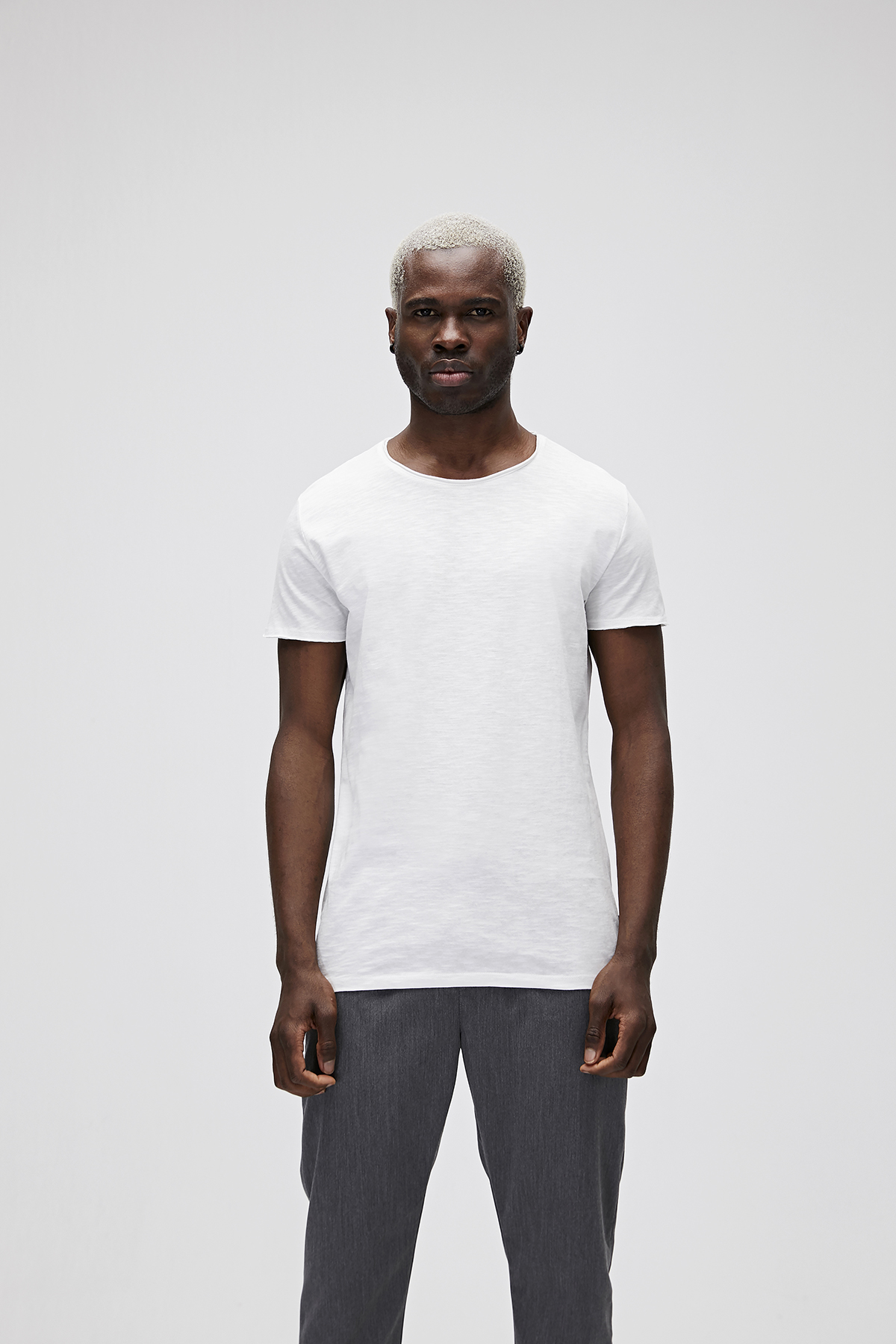 Bad Bear O-Neck Off-White Basic Mens T-Shirt