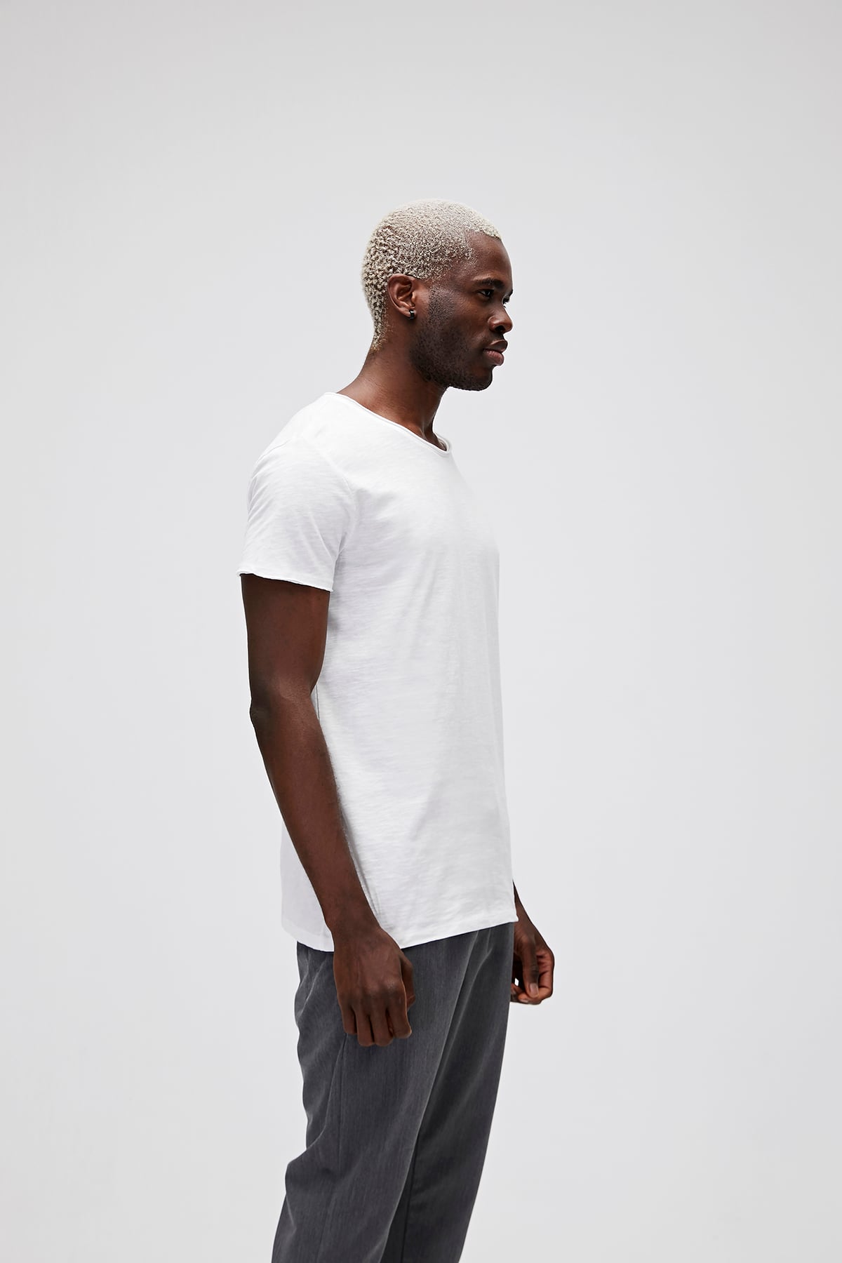 Bad Bear O-Neck Off-White Basic Mens T-Shirt