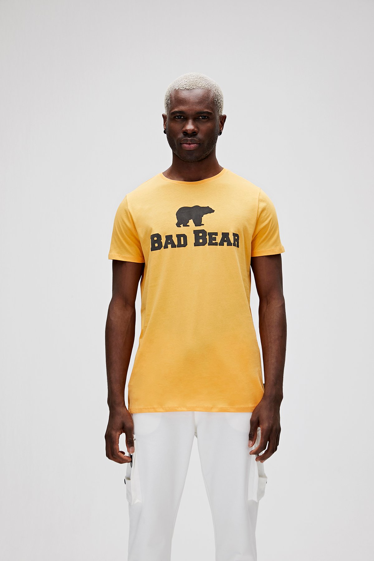 Bear Tee T-Shirt Hardal Logo Baskılı Erkek Tişört 