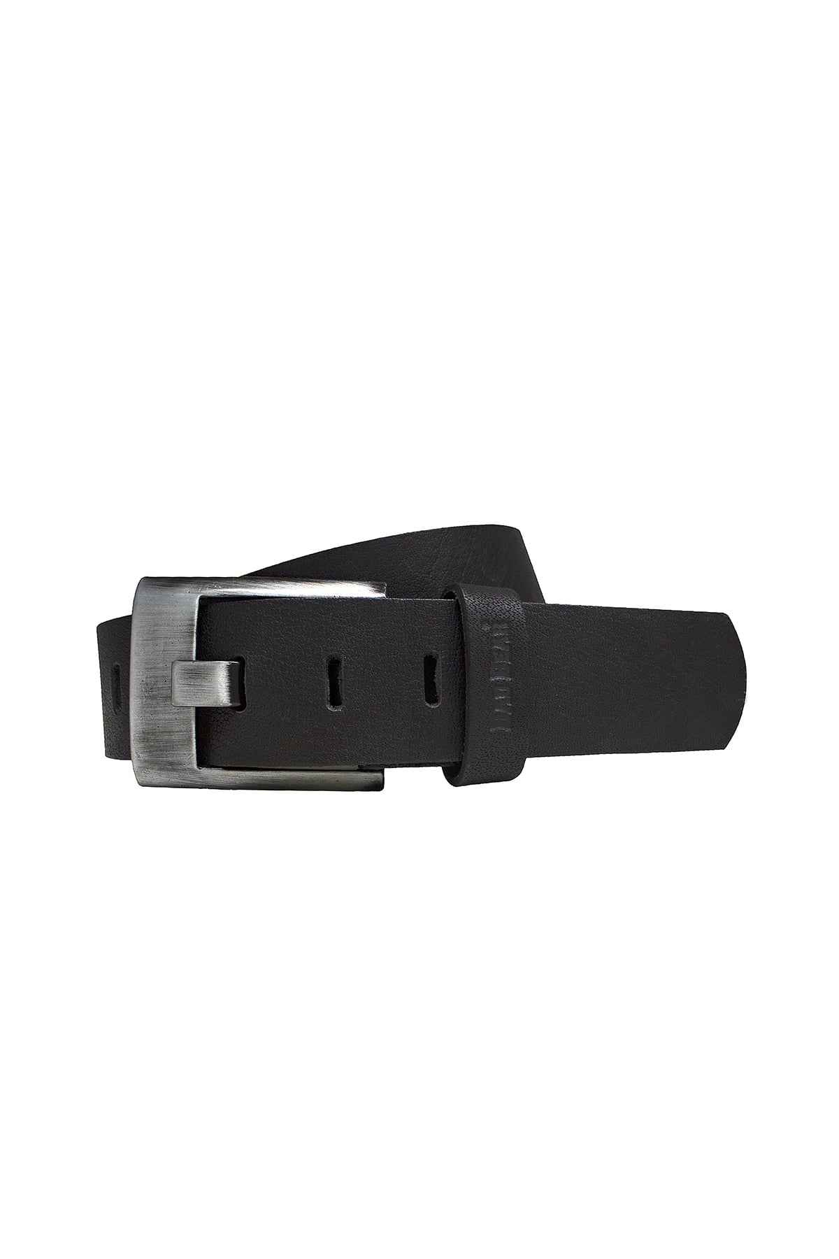 Razor Leather Belt Metallic Black