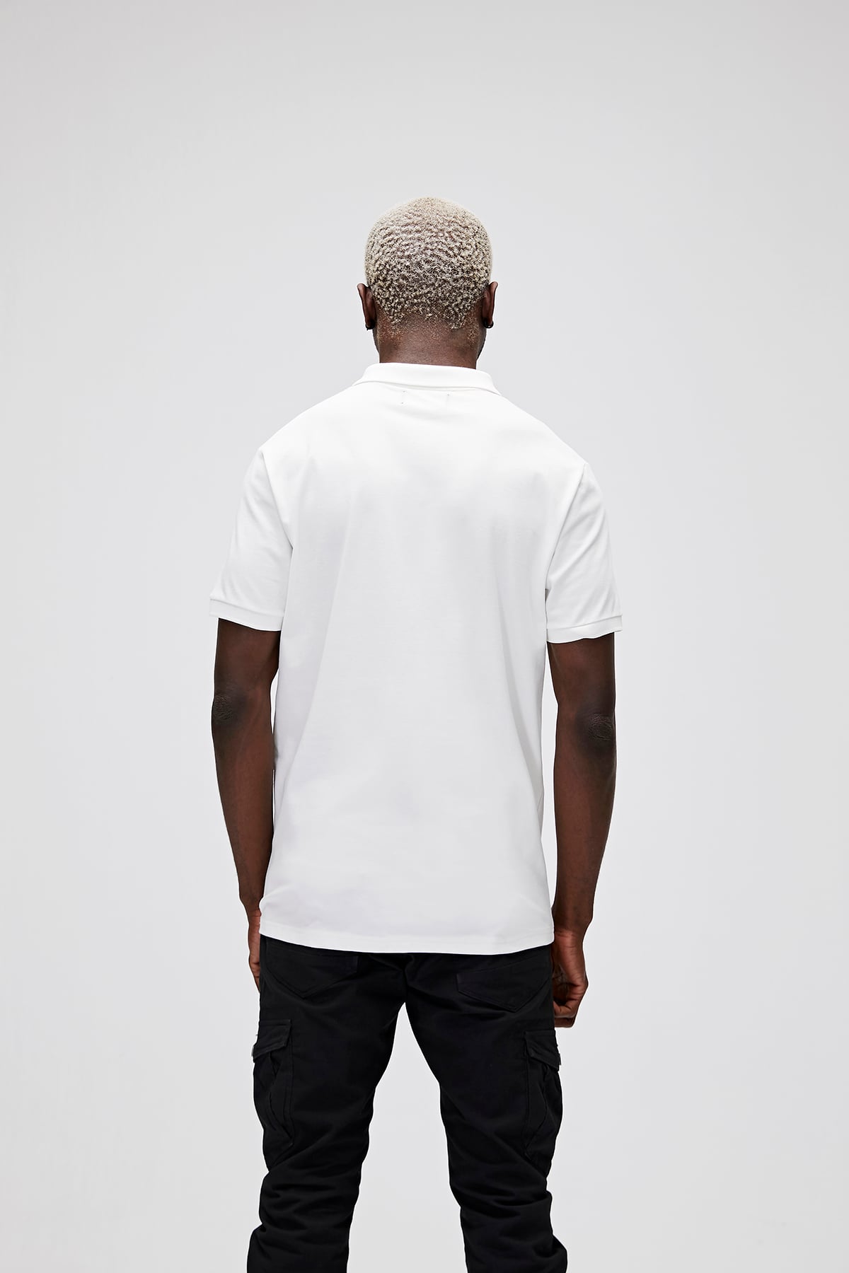 Cord Polo Off-White Zipper Mens Shirt
