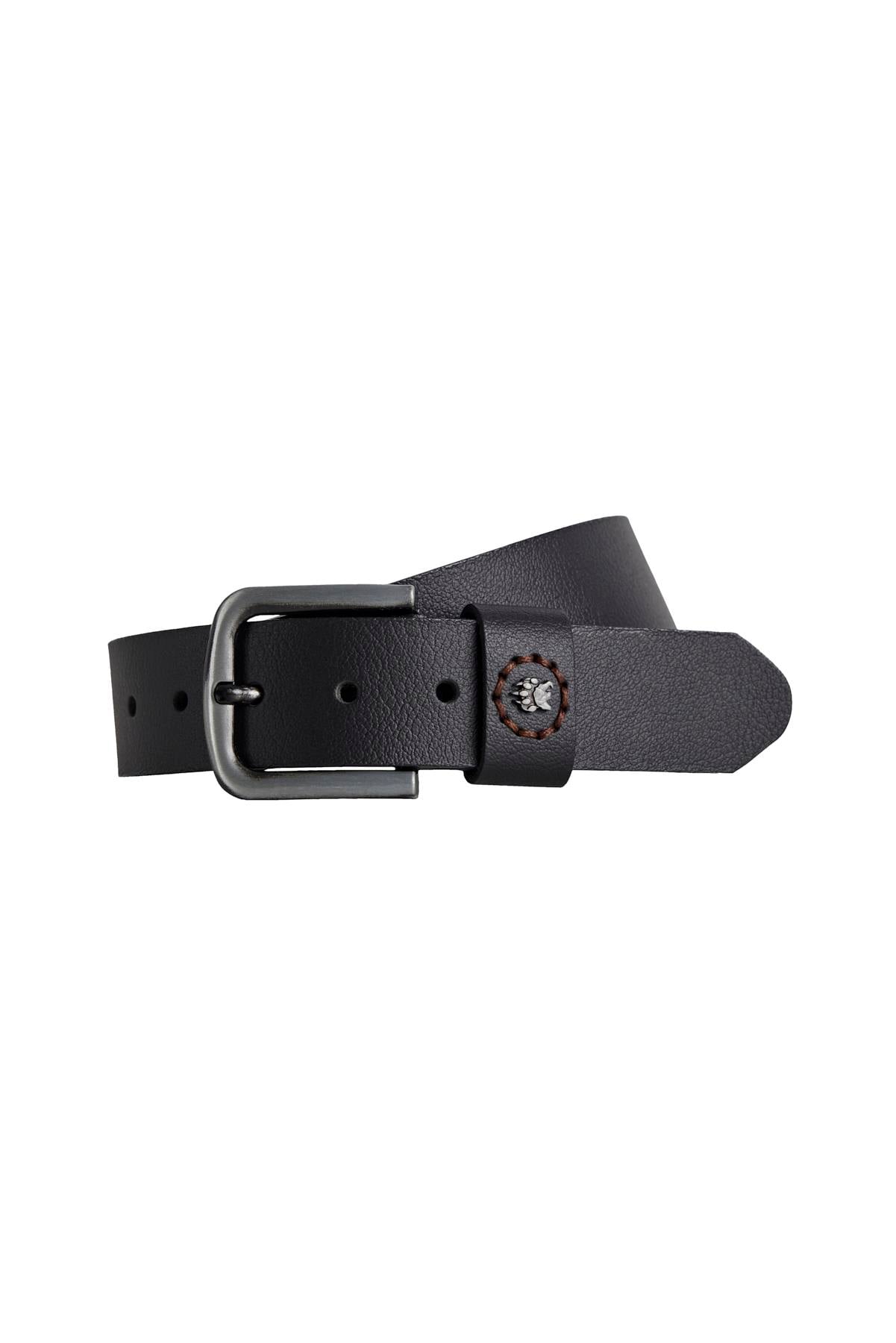 Bad Print Belt Siyah Deri Erkek Kemer