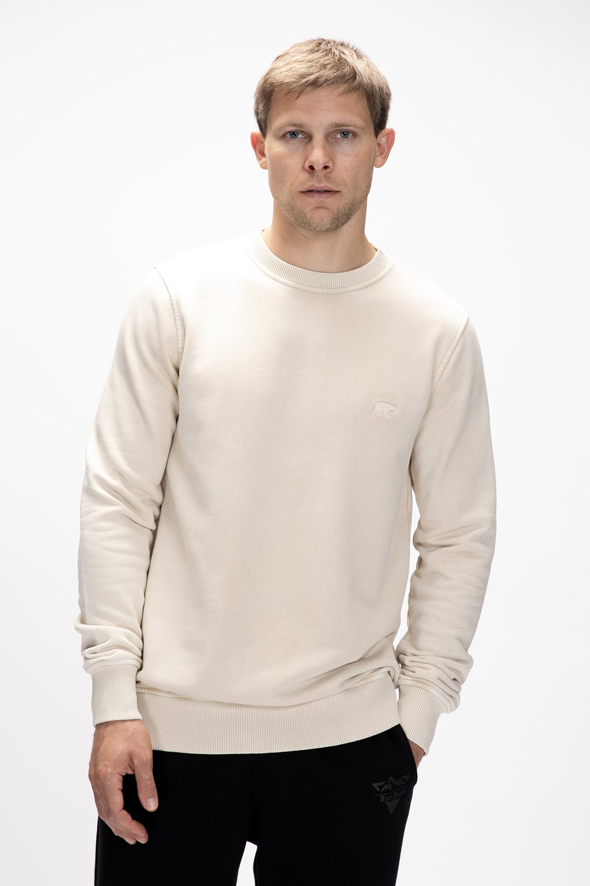 Dab Bej Crewneck Erkek Sweatshirt