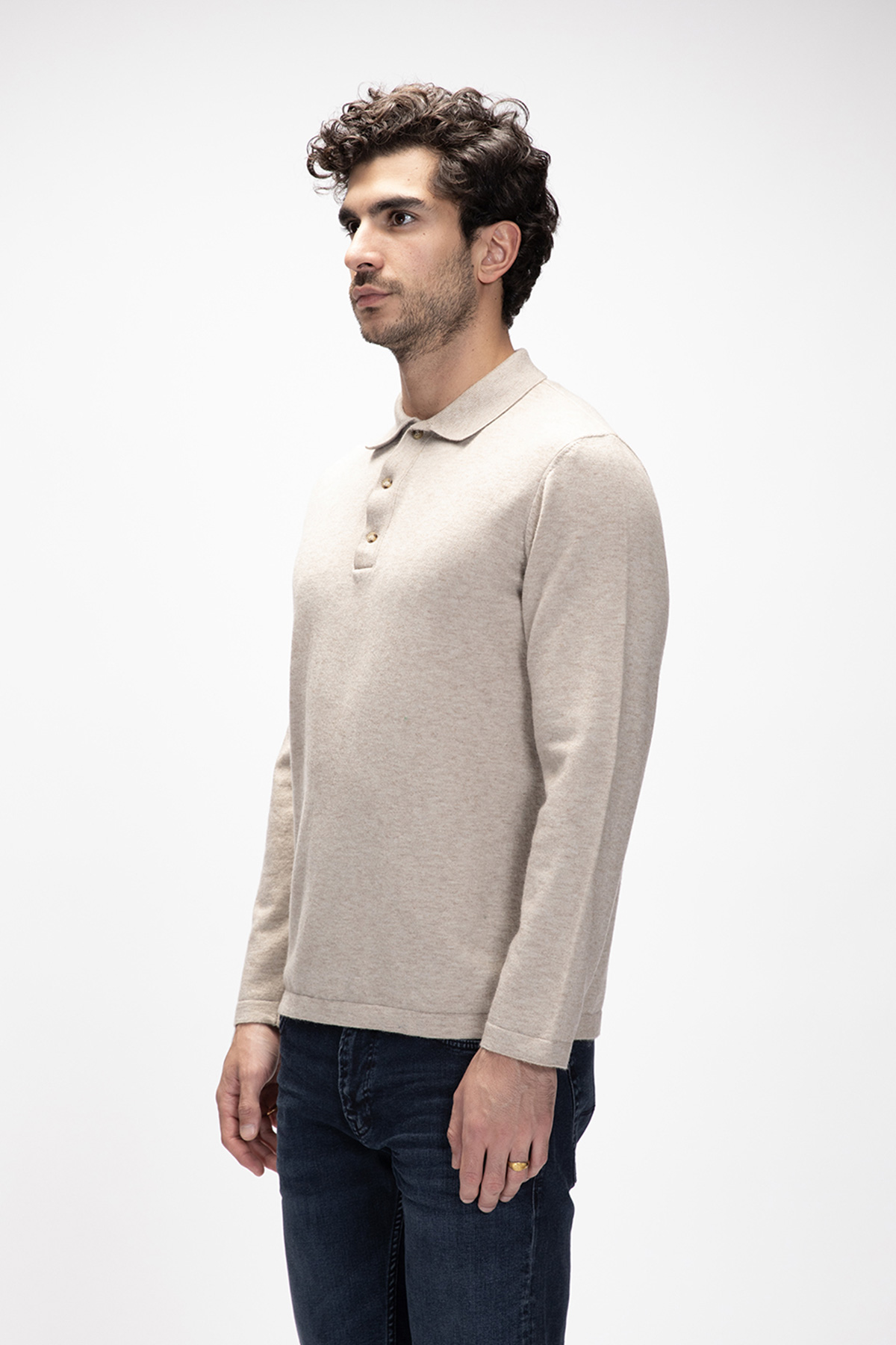 KUGER POLO POLO NECK JUMPER BEJ BELİRTİLMEMİŞ MAN KNITWEAR KUGER POLOKUGER POLO