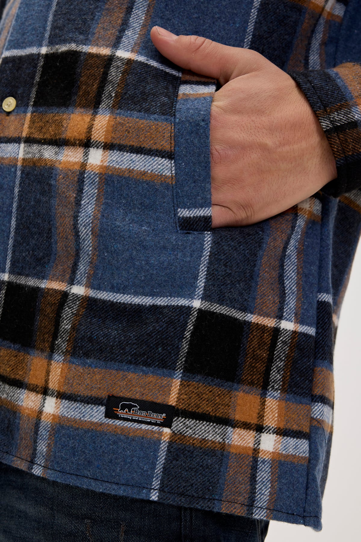 Bernard Blue Mens Plaid Shirt