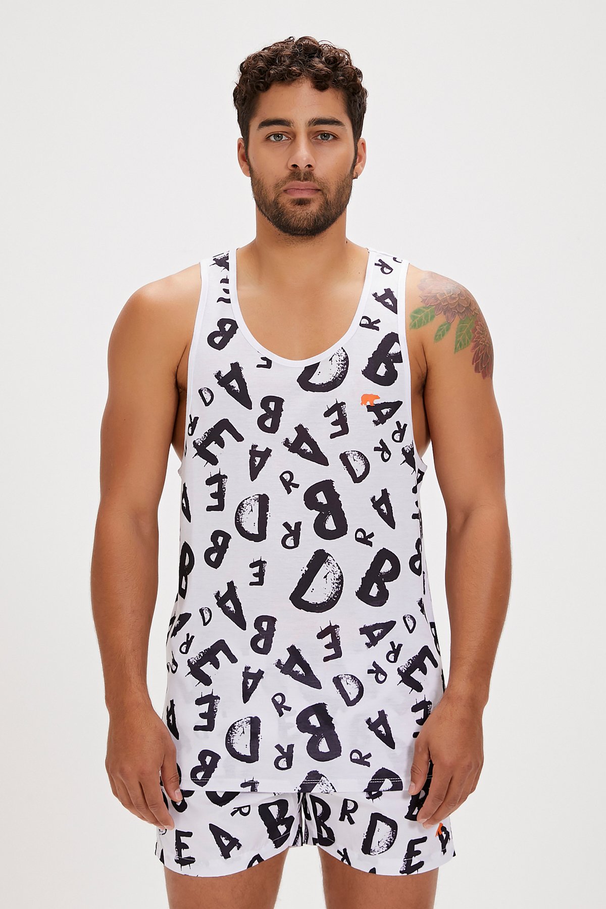 Bling Off-White Mens Tank Top