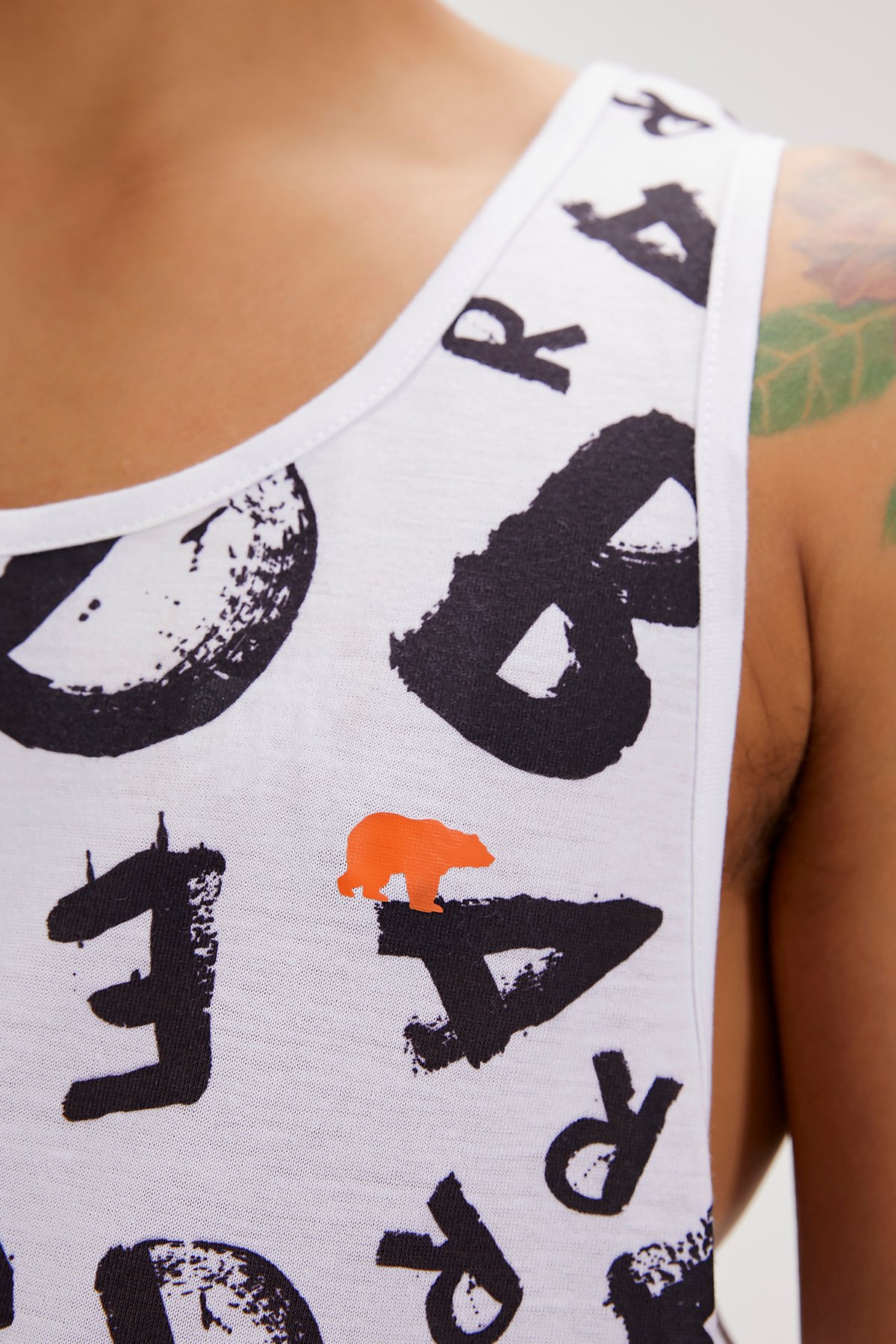 Bling Off-White Mens Tank Top