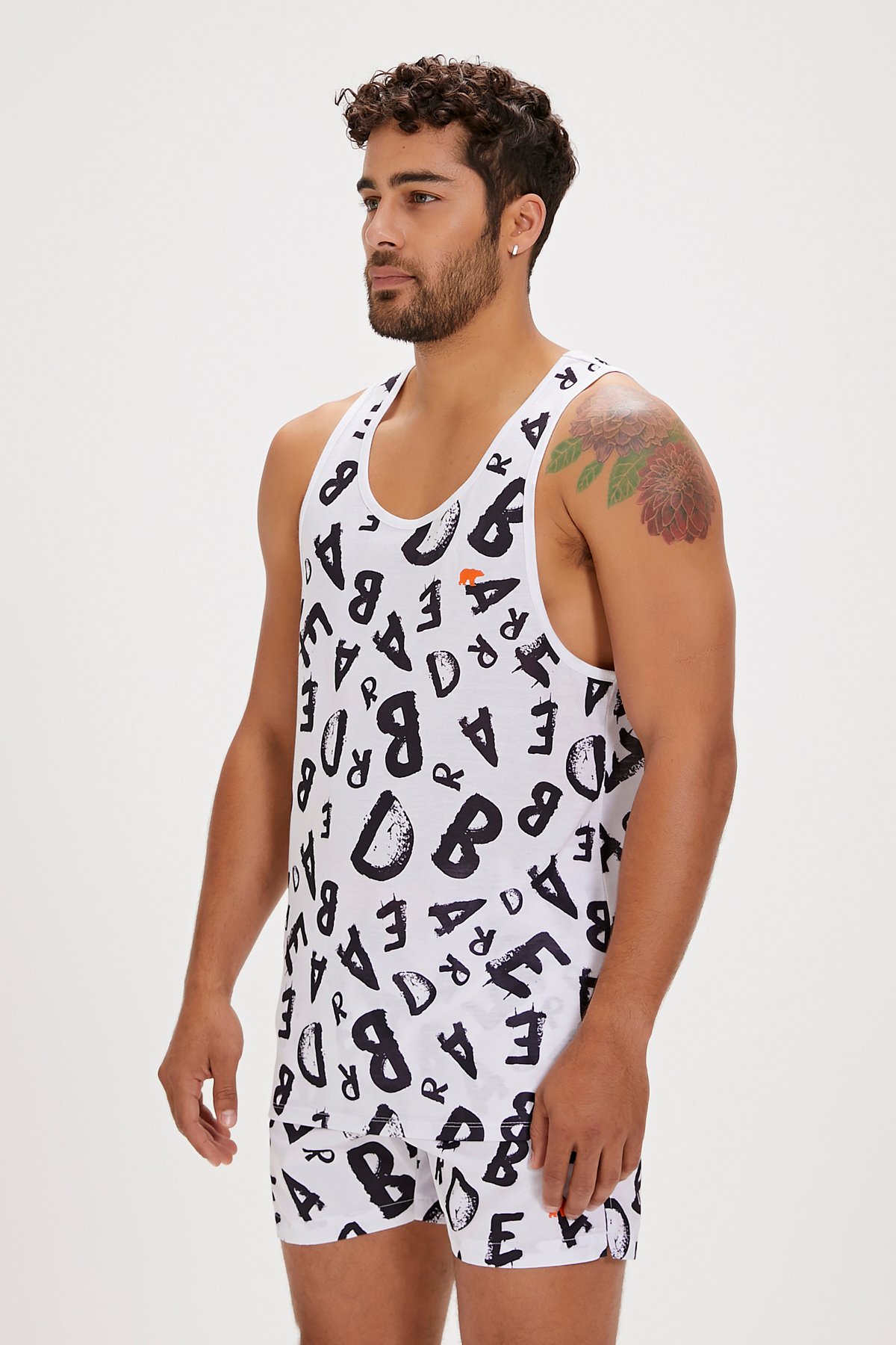 Bling Off-White Mens Tank Top