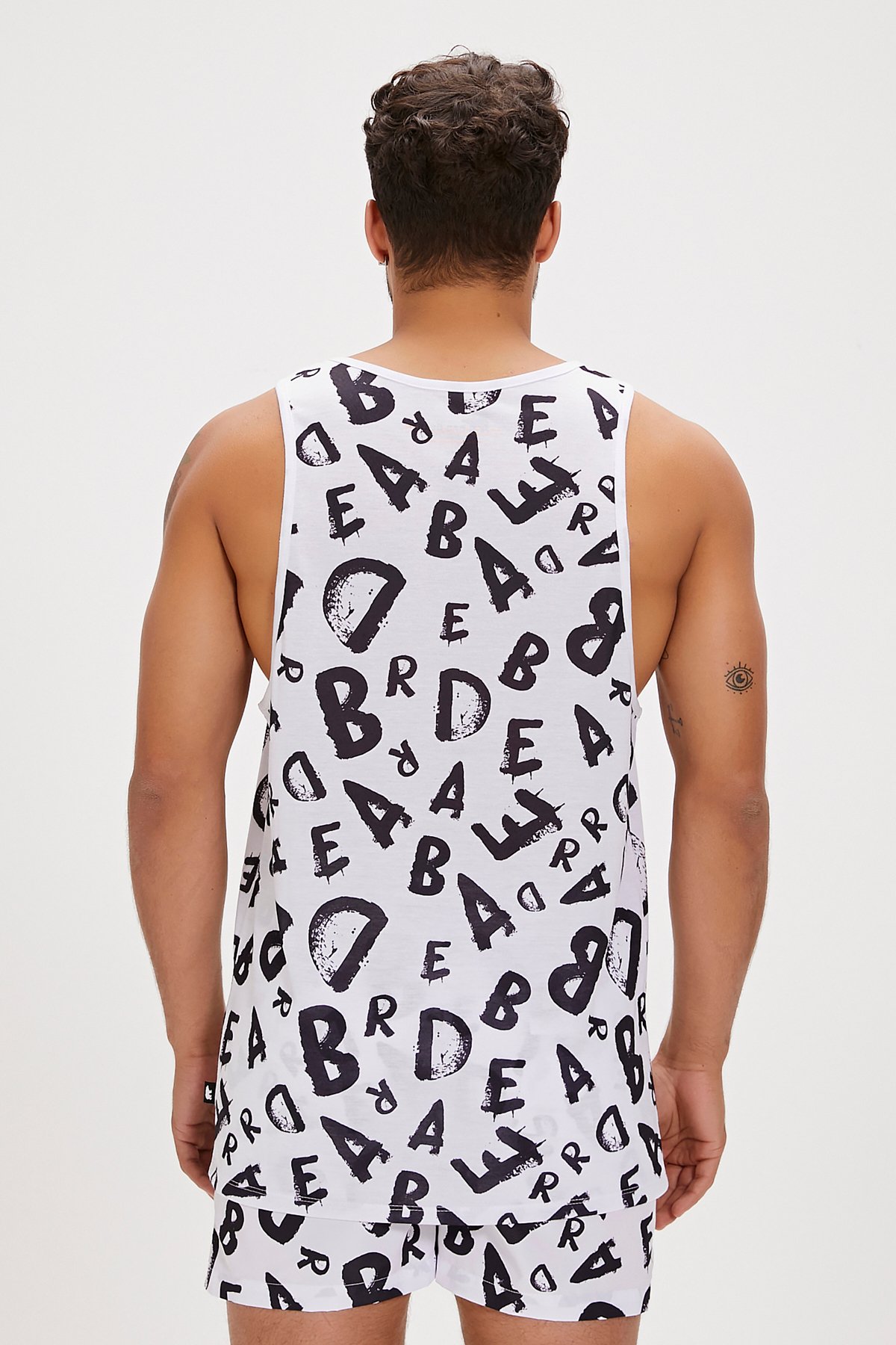 Bling Off-White Mens Tank Top