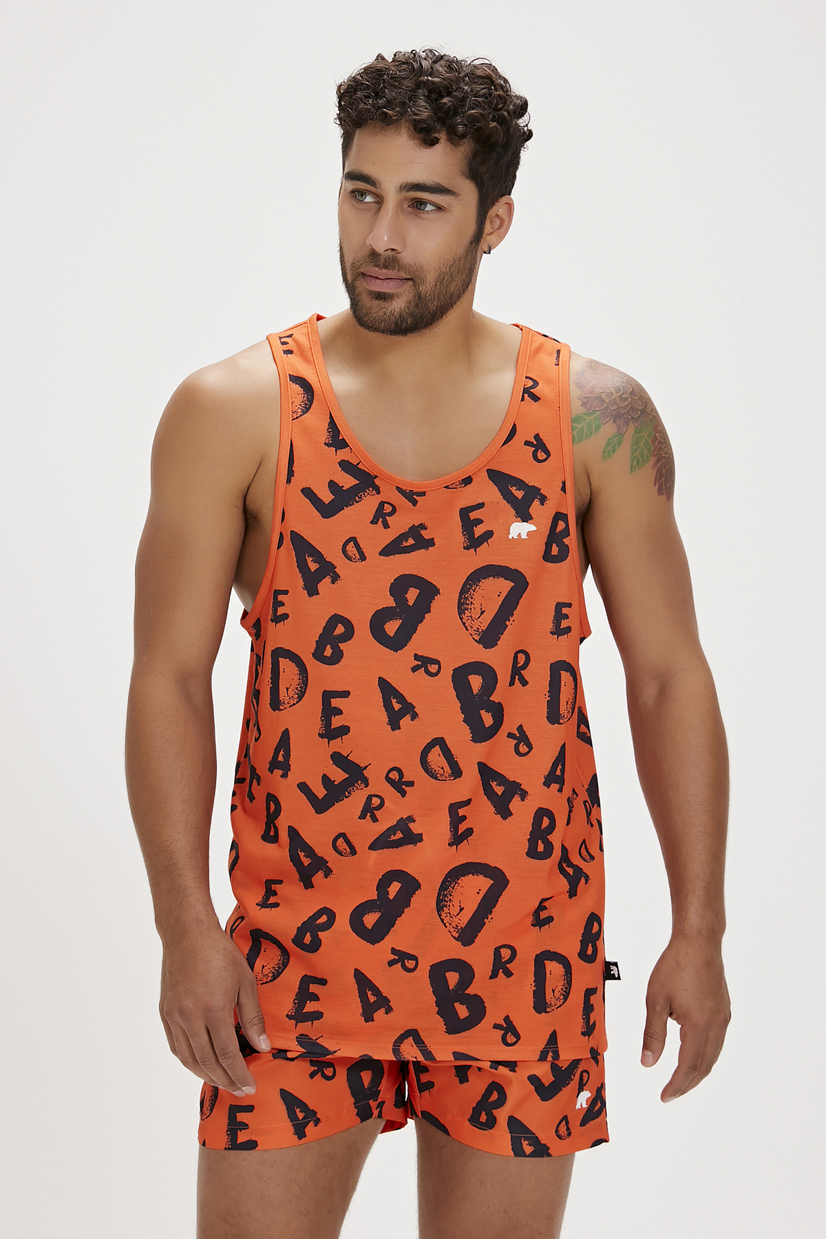 Bling Orange Mens Tank Top