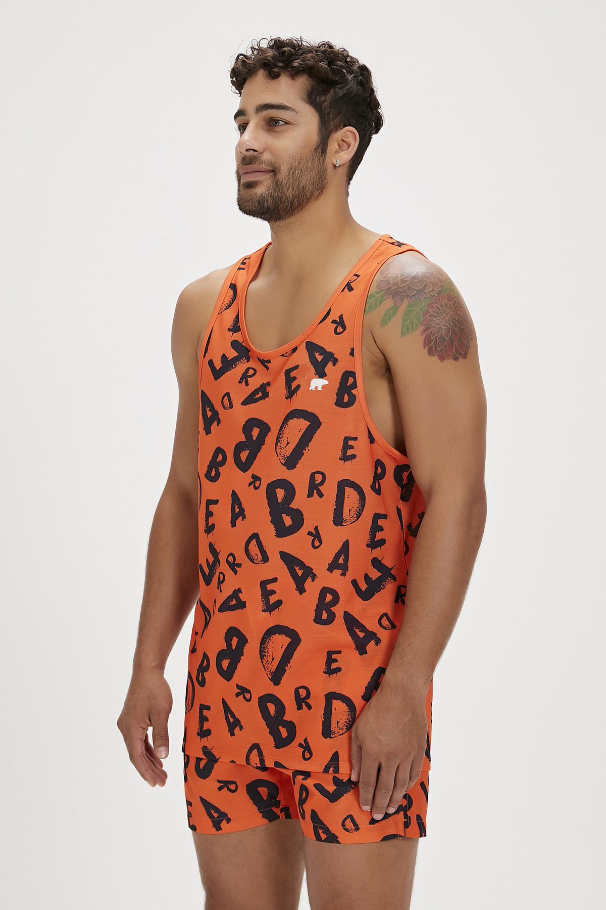 Bling Orange Mens Tank Top