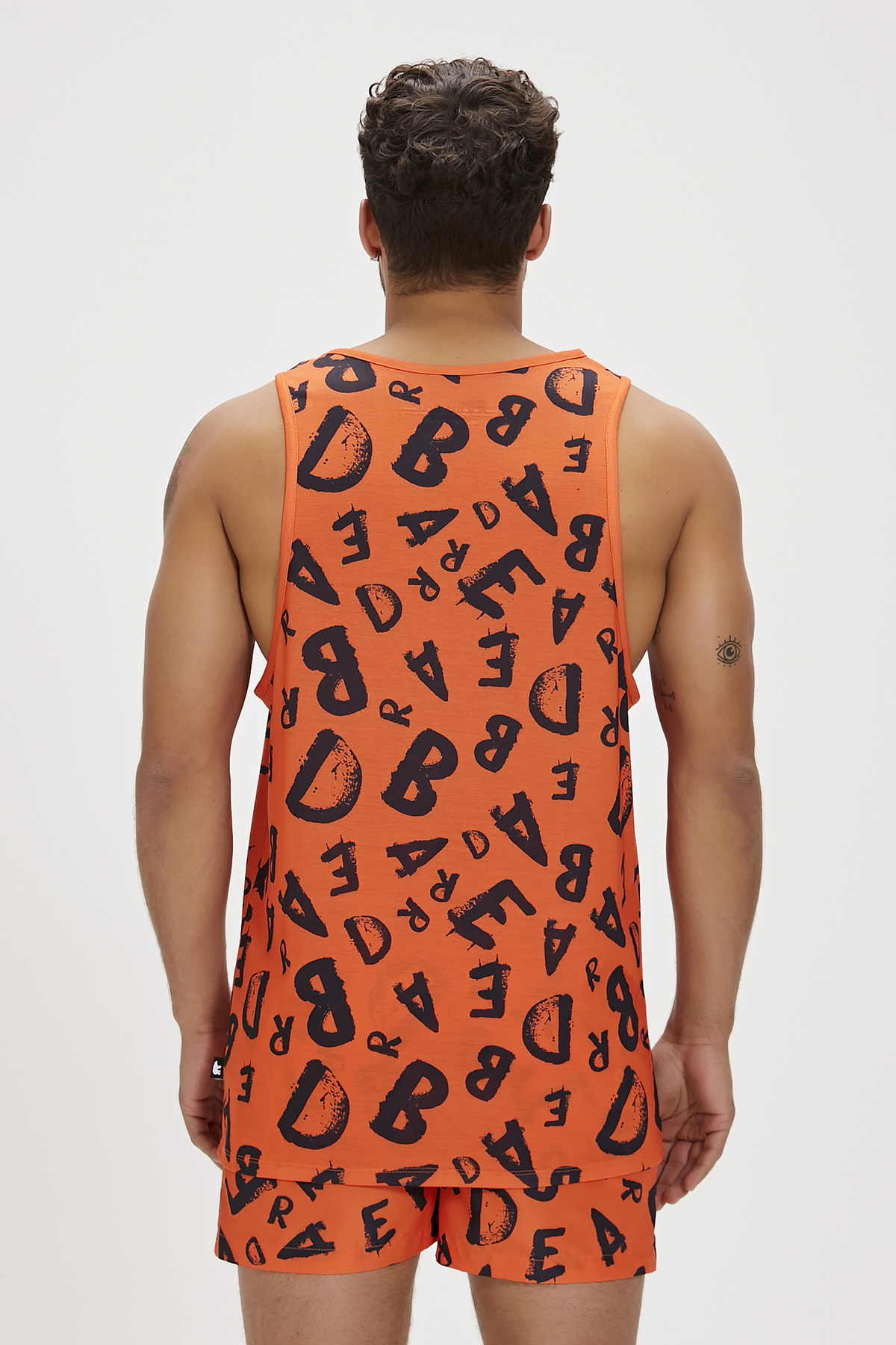 Bling Orange Mens Tank Top